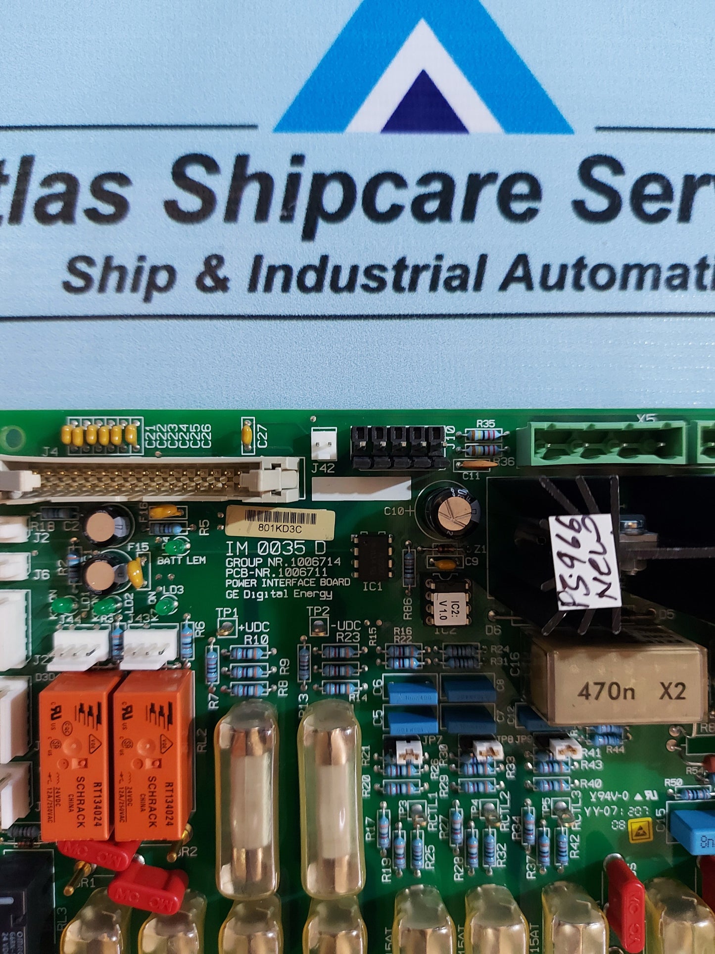 GE DIGITAL ENERGY IM 0035 D 1006714 POWER INTERFACE BOARD