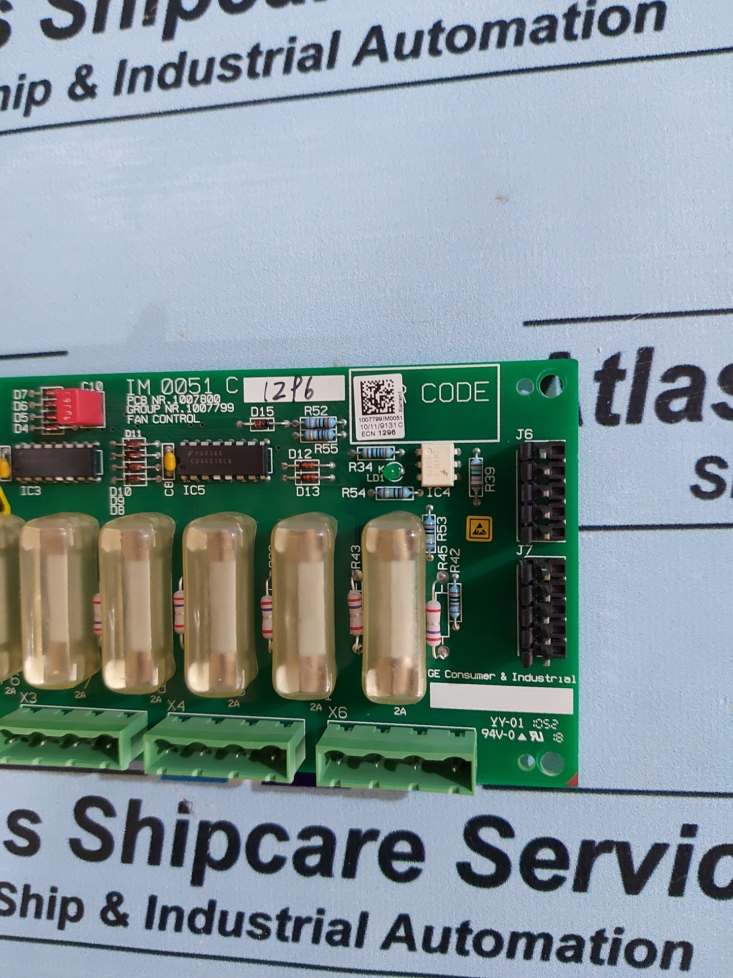 GE DIGITAL ENERGY IM 0051 C 1007799 FAN CONTROL BOARD