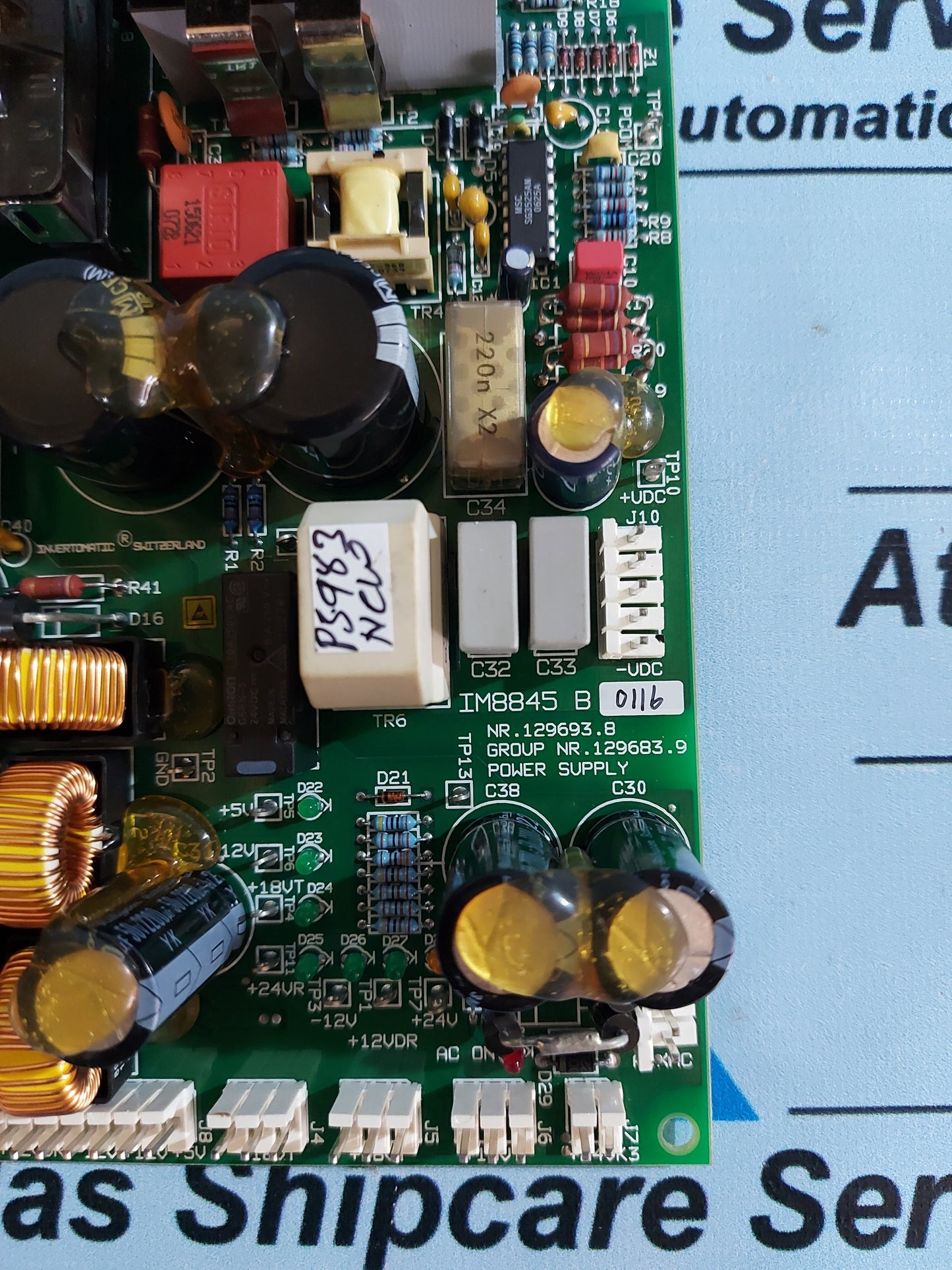 GE DIGITAL ENERGY IM8845 B 129683.9 POWER SUPPLY BOARD