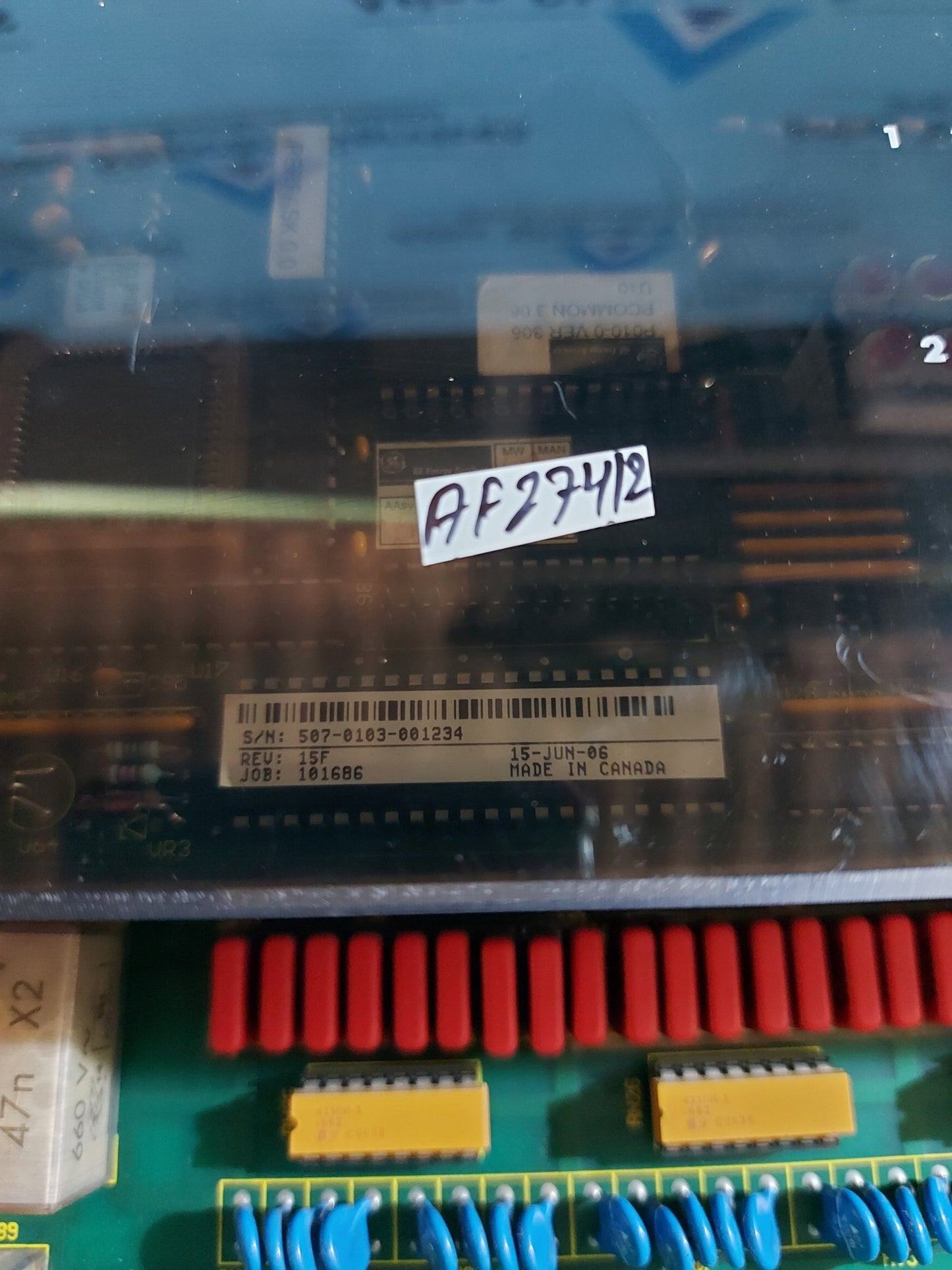 GE ENERGY SERVICES WESDAC D20 SHV2 LOGIC PANEL P/N 507-0103-001233
