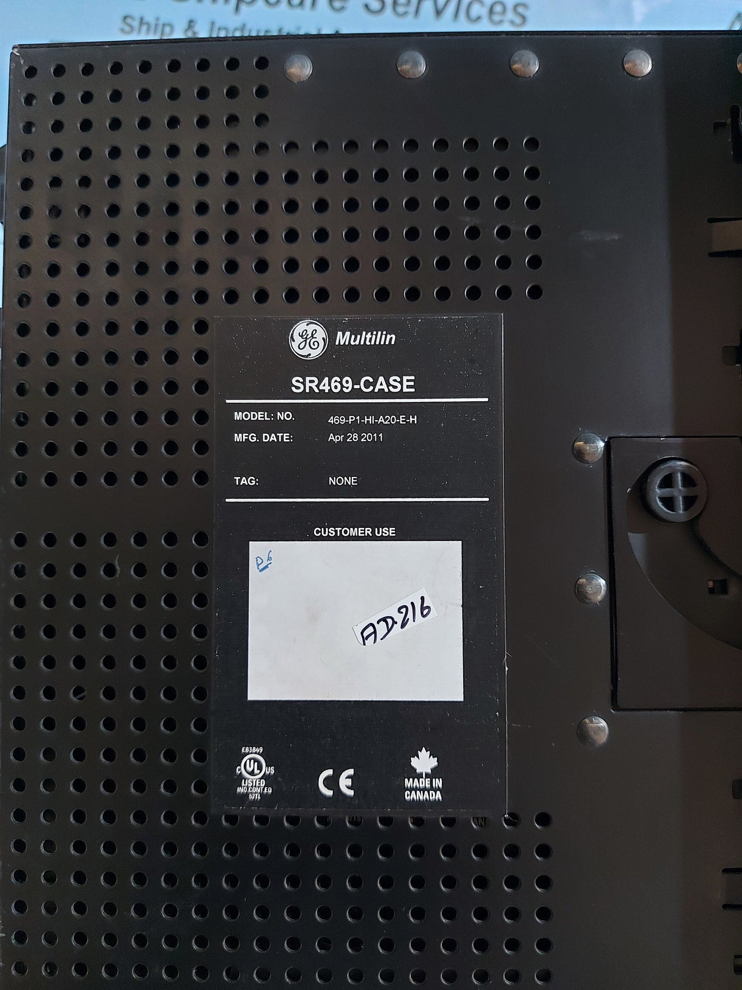 GE MULTILIN 469 MOTOR MANAGEMENT RELAY 469-P1-HI-A20-E-H