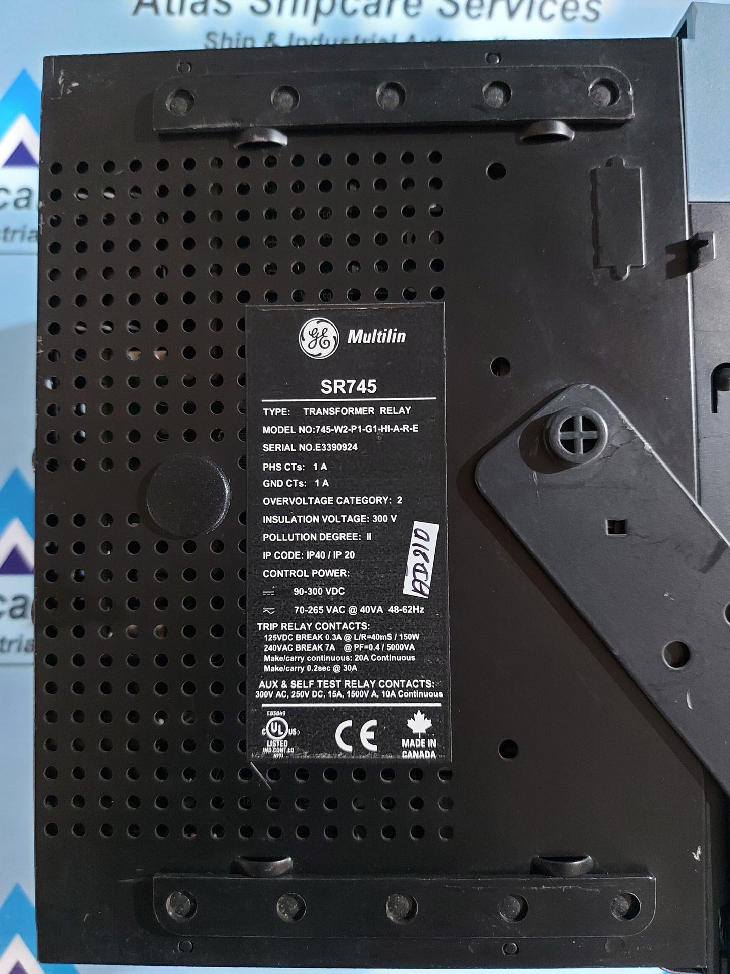 GE MULTILIN 745 TRANFORMER MANAGEMENT RELAY 745-W2-P1-G1-HI-A-R-E
