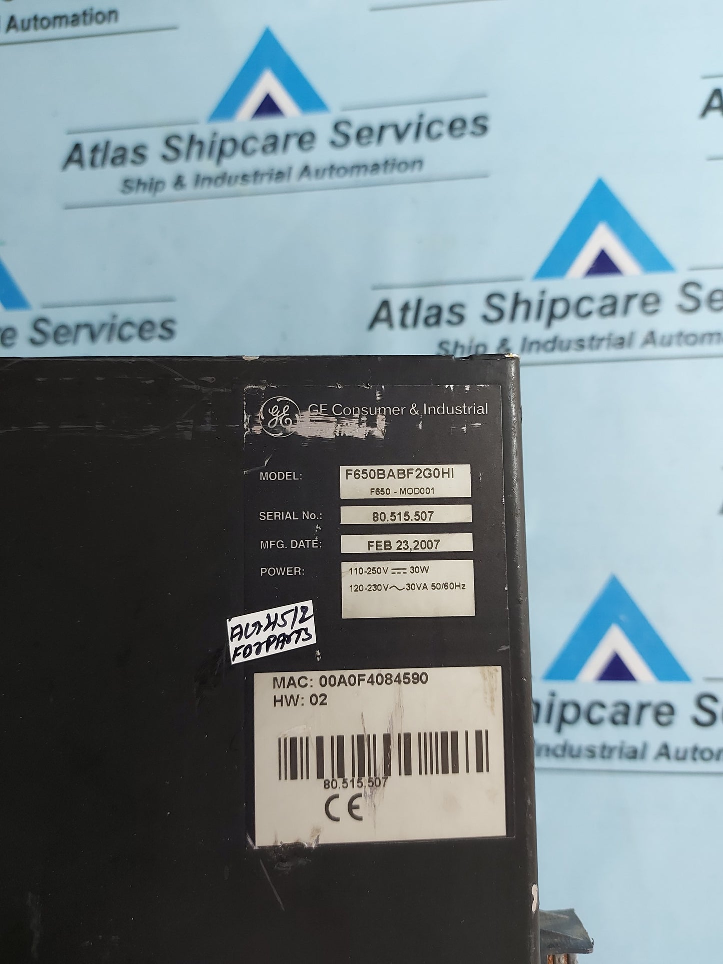 GE MULTILIN F650 DIGITAL BAY CONTROLLER F650BABF2G0HI AG45