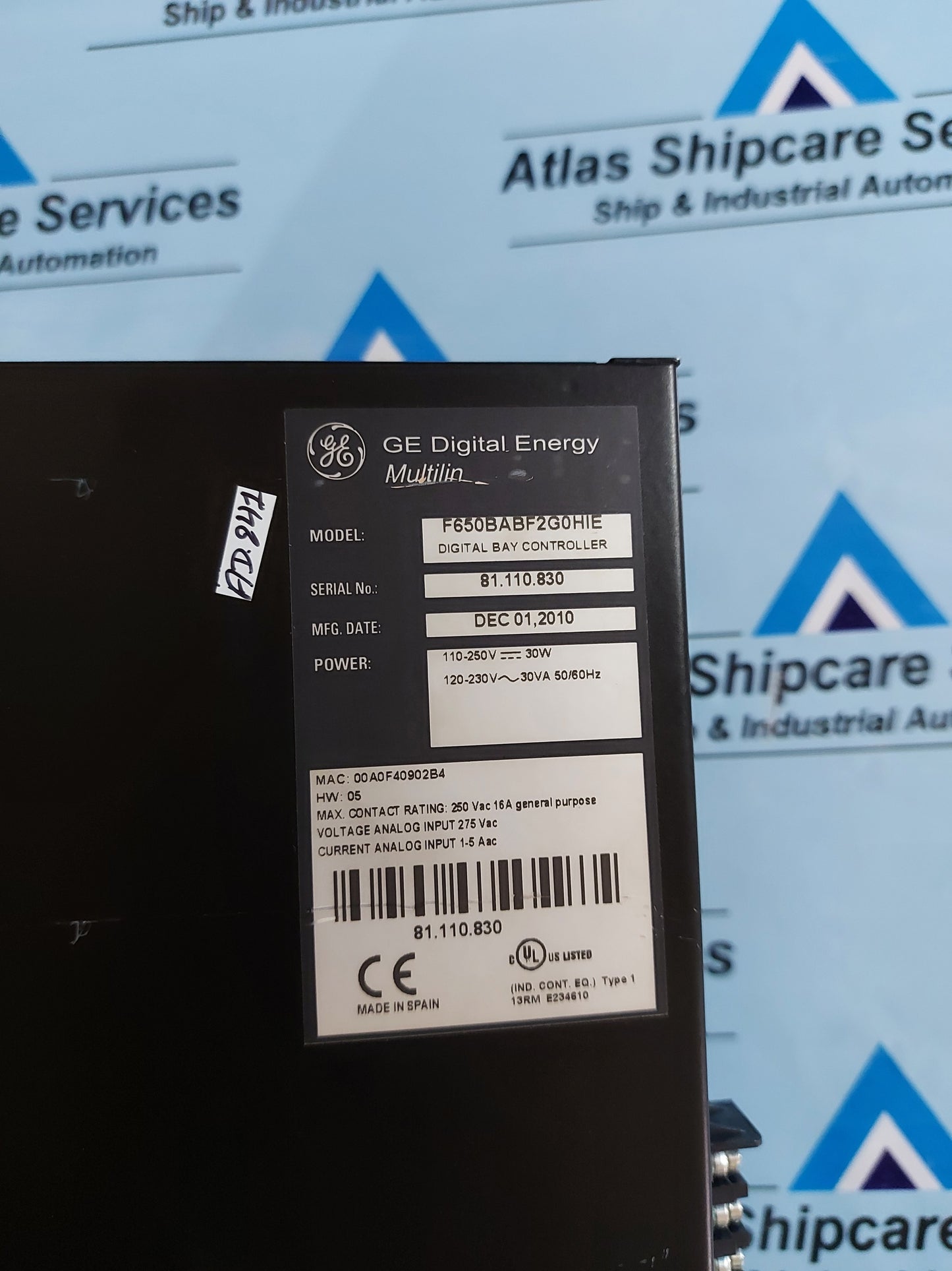 GE MULTILIN F650 DIGITAL BAY CONTROLLER F650BABF2G0HIE