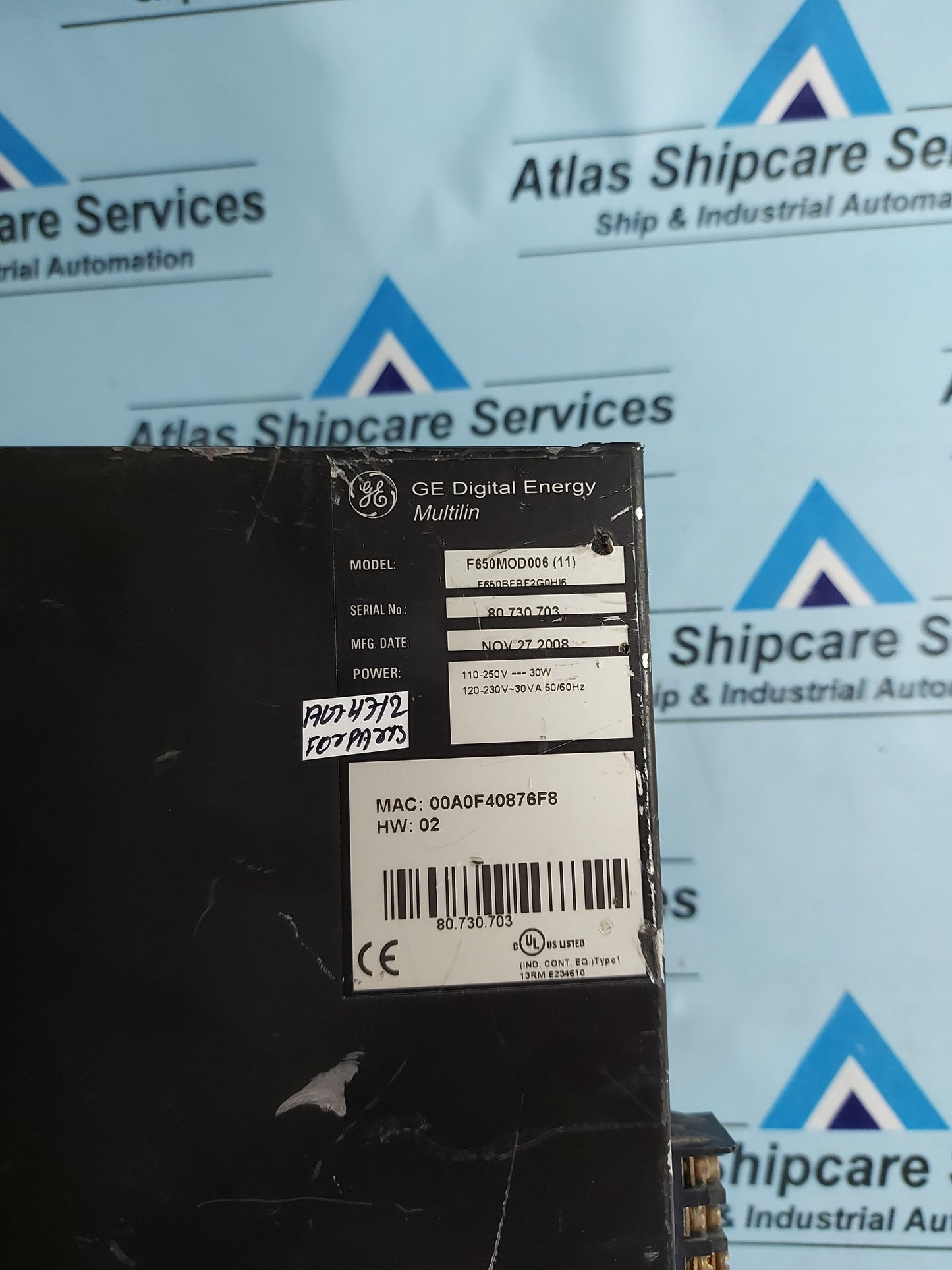 GE MULTILIN F650 DIGITAL BAY CONTROLLER F650NOD006 (11) AG47