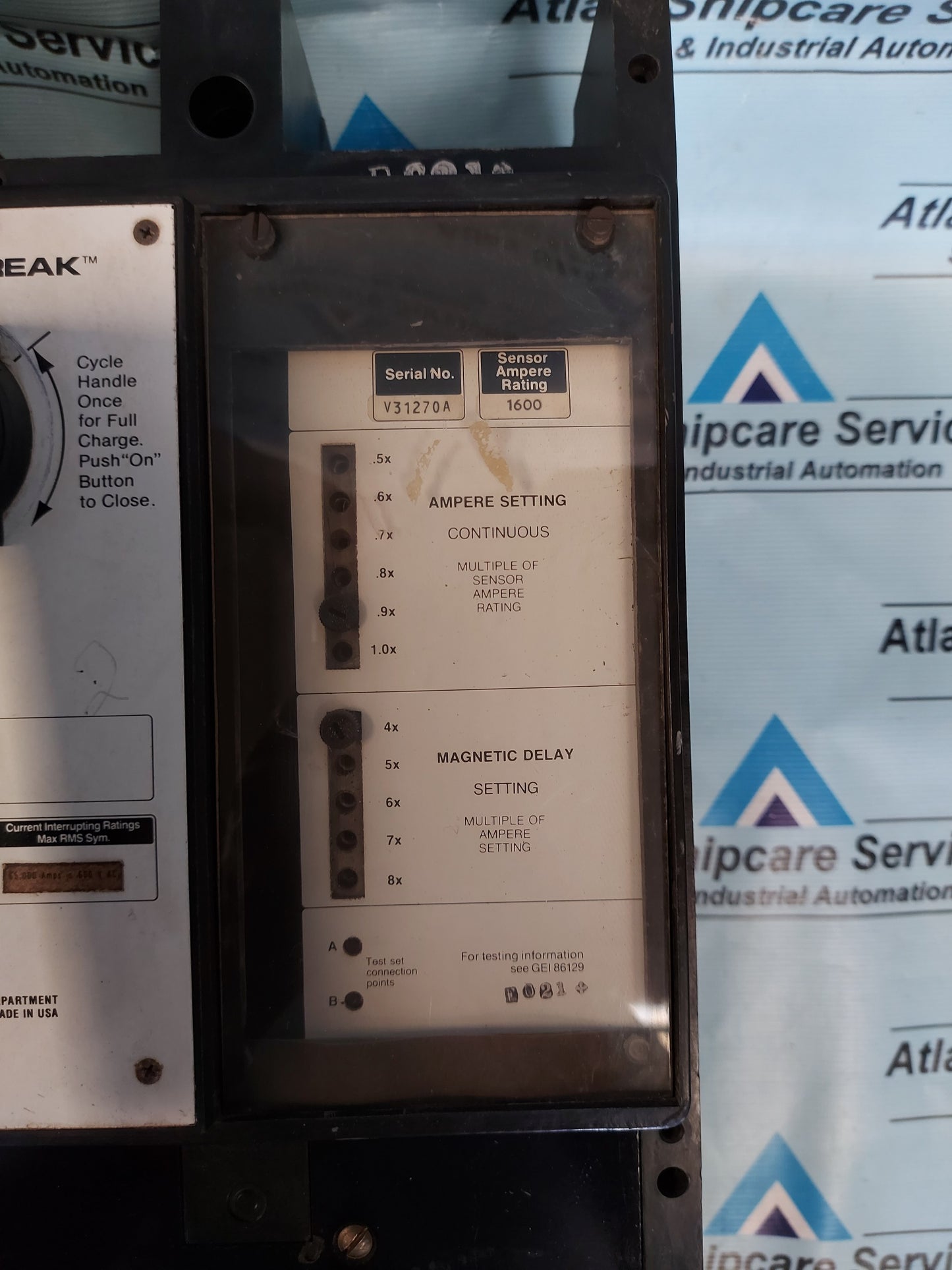GE POWER BREAK TPR5616NRHC 1600 AMP INDUSTRIAL CIRCUIT BREAKER