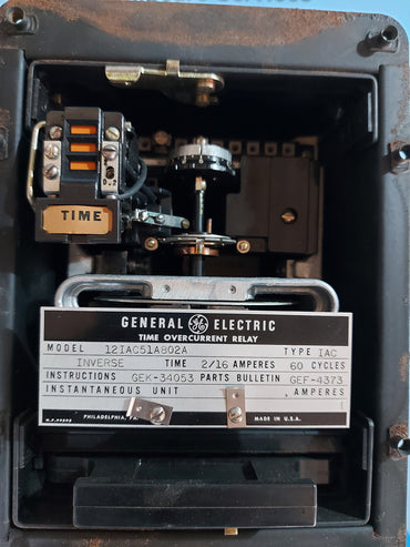 GENERAL ELECTRIC 12IAC51A802A TIME OVERCURRENT RELAY