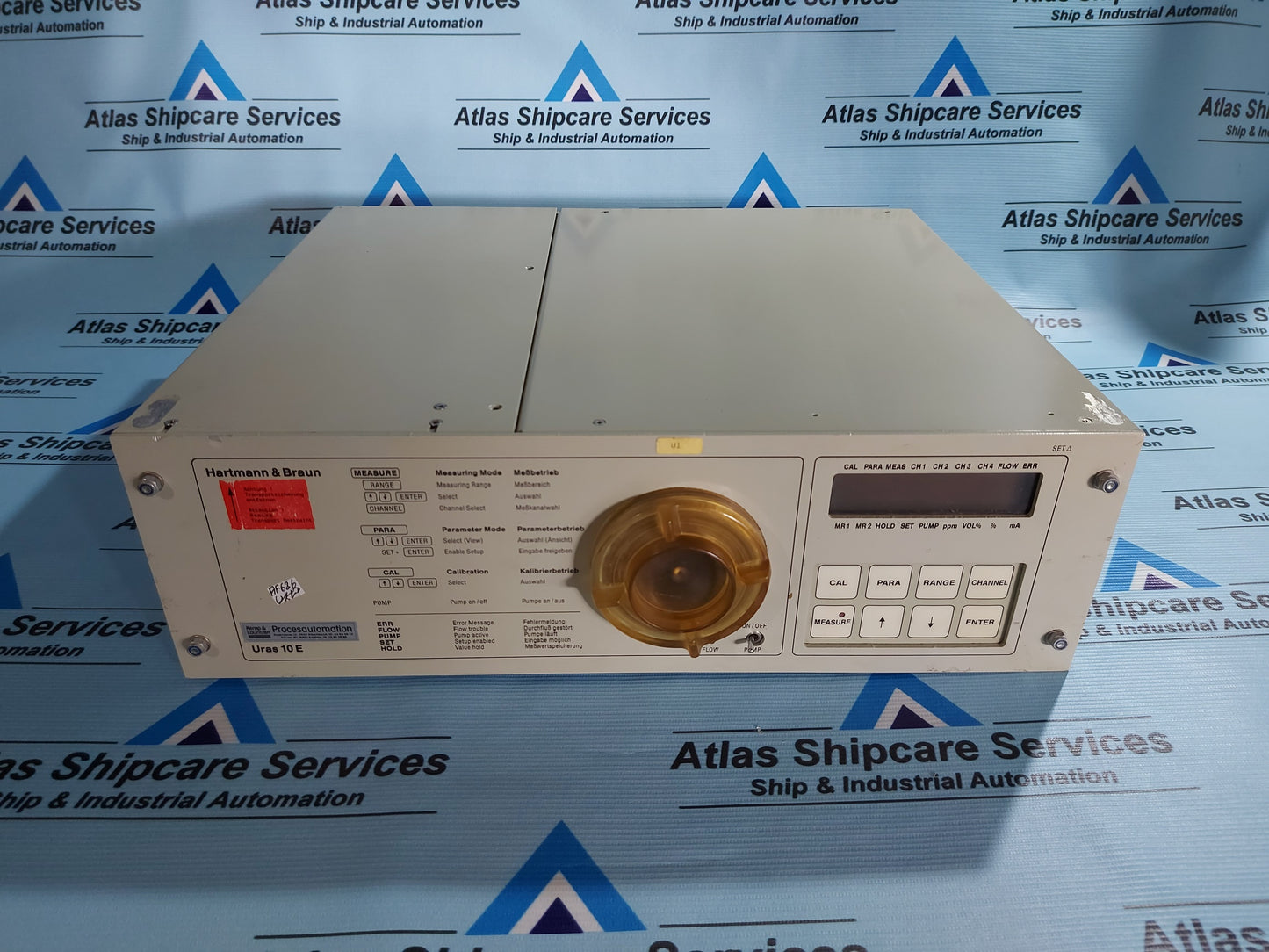 HARTMANN & BRAUN URAS 10 E/2-3.4 METER 20413-0-1110116 SPREADRUM ANALYZER O2