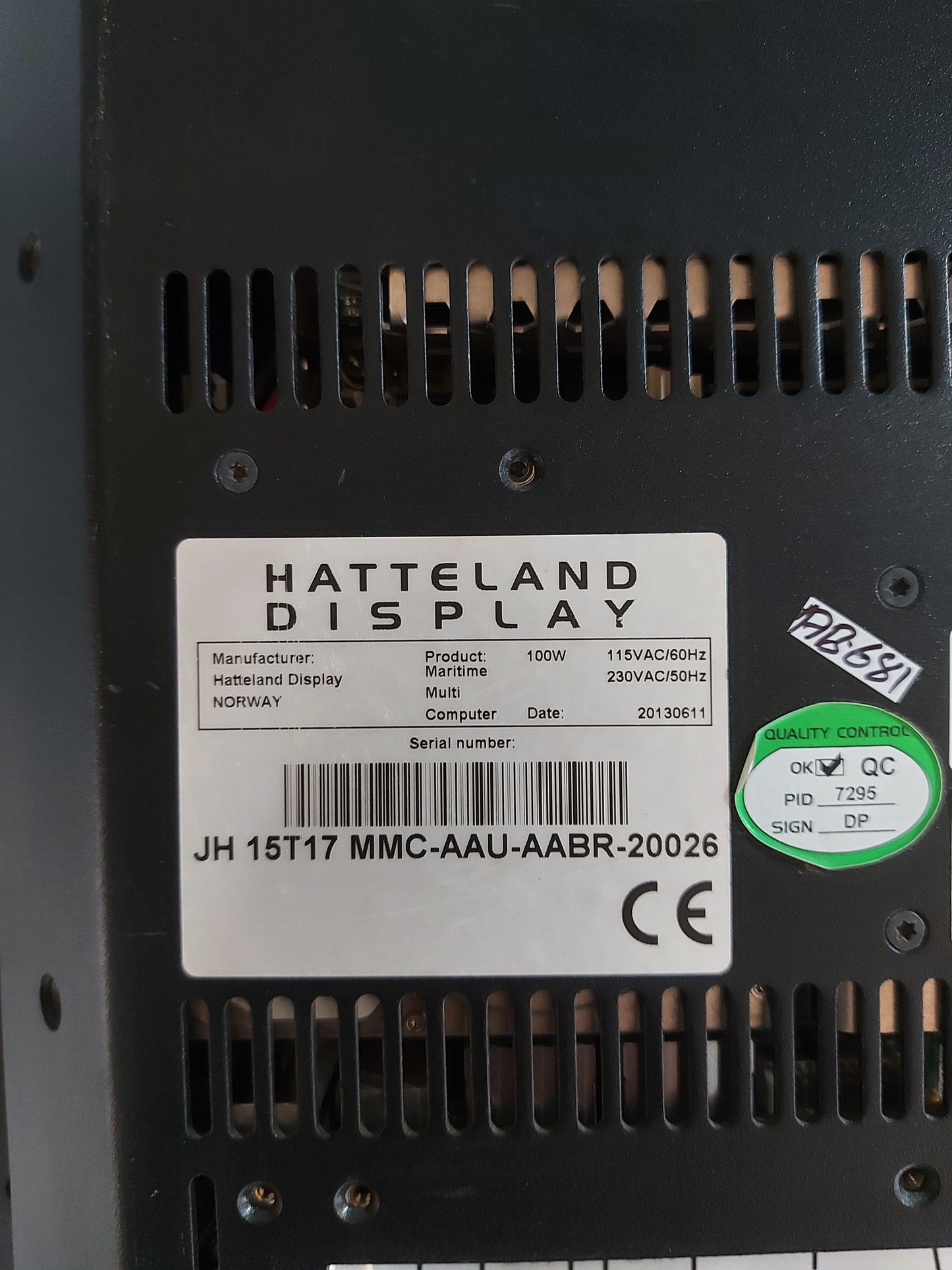 HATTLAND JH 15T17 MMC-AAU-AABR-20026 DISPLAY