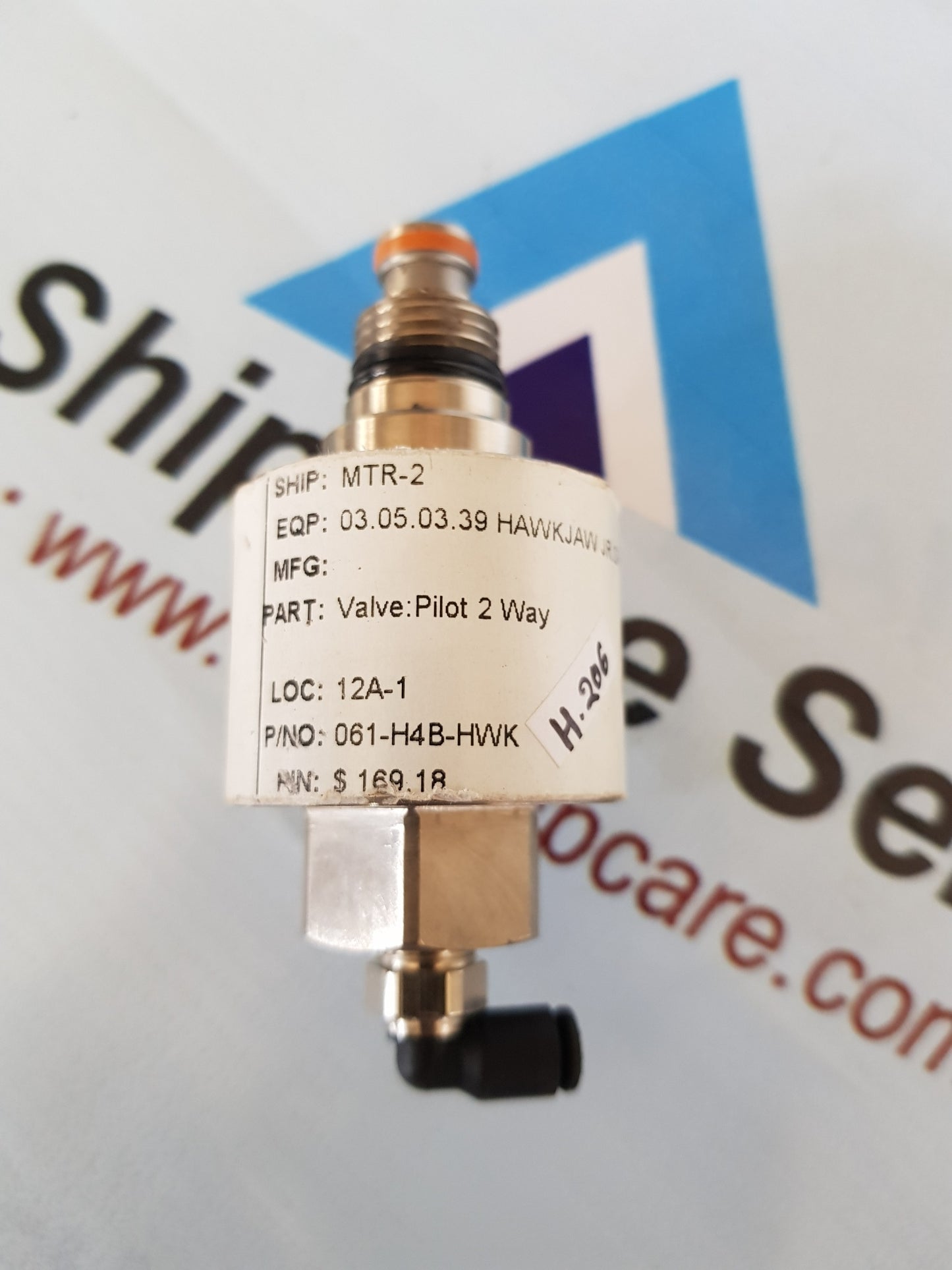 HAWKJAW 061-H4B-HWK 2 WAY PILOT VALVE H206