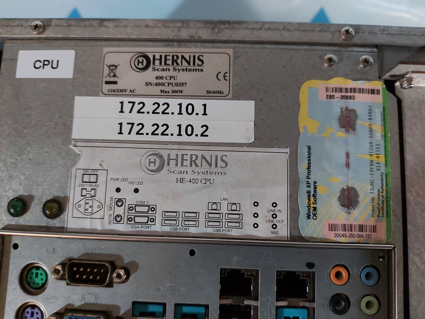 HERNIS SCAN SYSTEM 400 CPU OPERATION STATION CPU