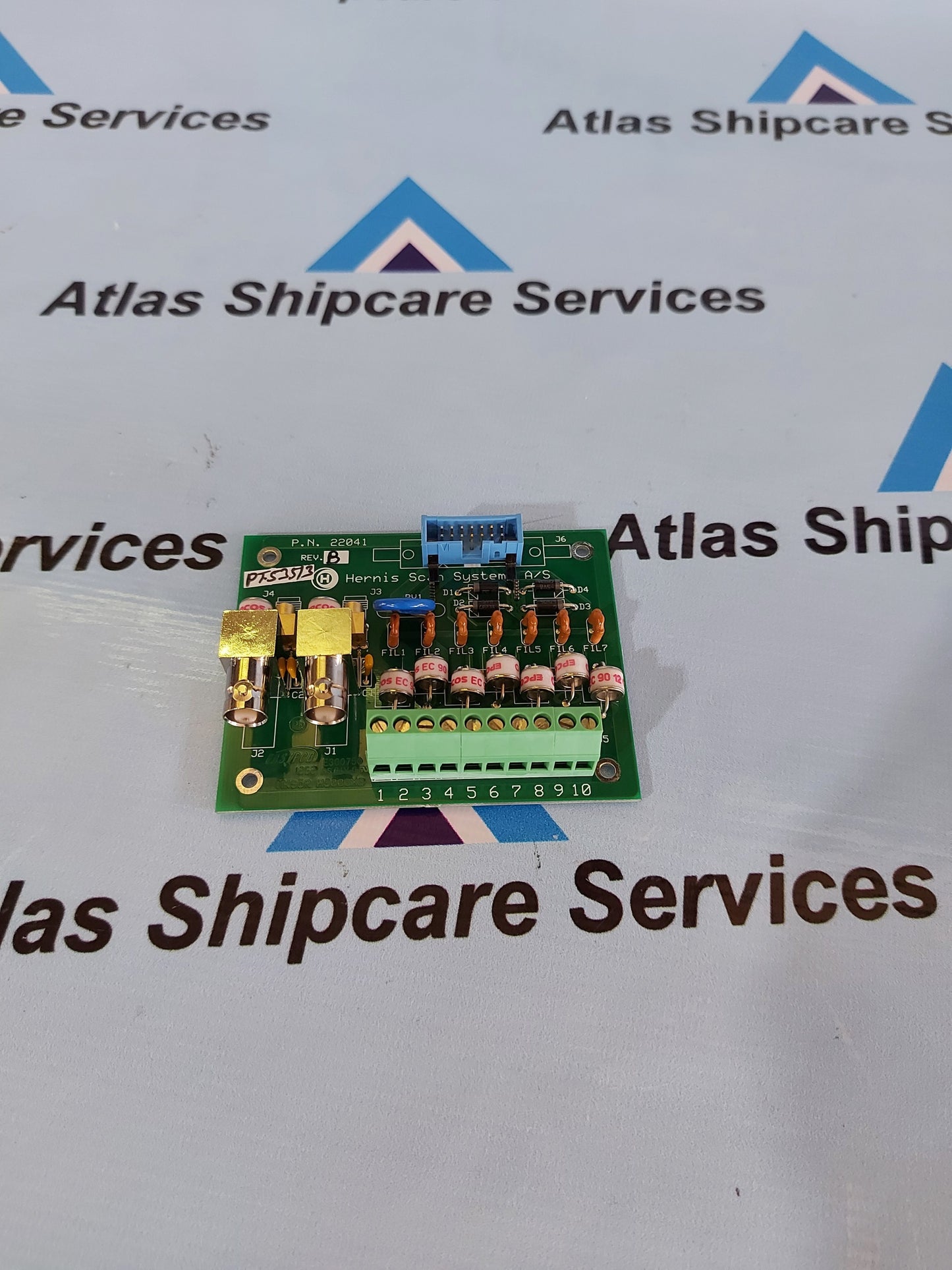 HERNIS SCAN SYSTEM A/S 22041 REV.B FASTPCB E300750 MkSOR HS003X2 CCTV PCB BOARD