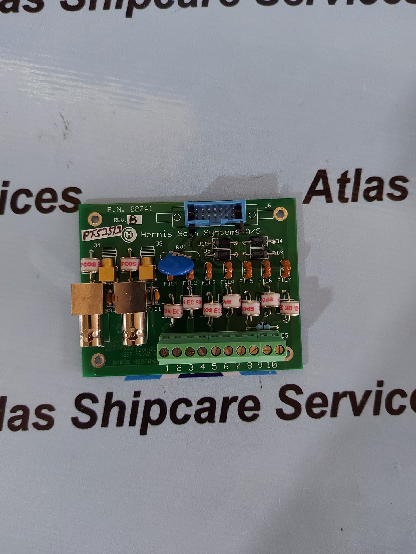 HERNIS SCAN SYSTEM A/S 22041 REV.B FASTPCB E300750 MkSOR HS003X2 CCTV PCB BOARD