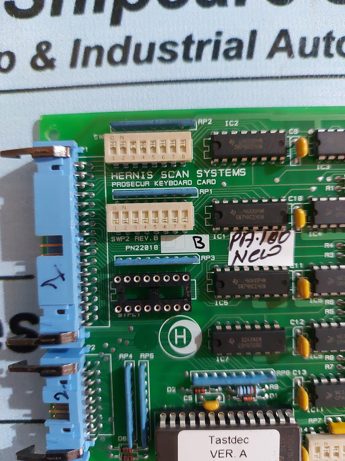 HERNIS SCAN SYSTEMS PROSECUR KEYBOARD CARD 250.29-3992-P3