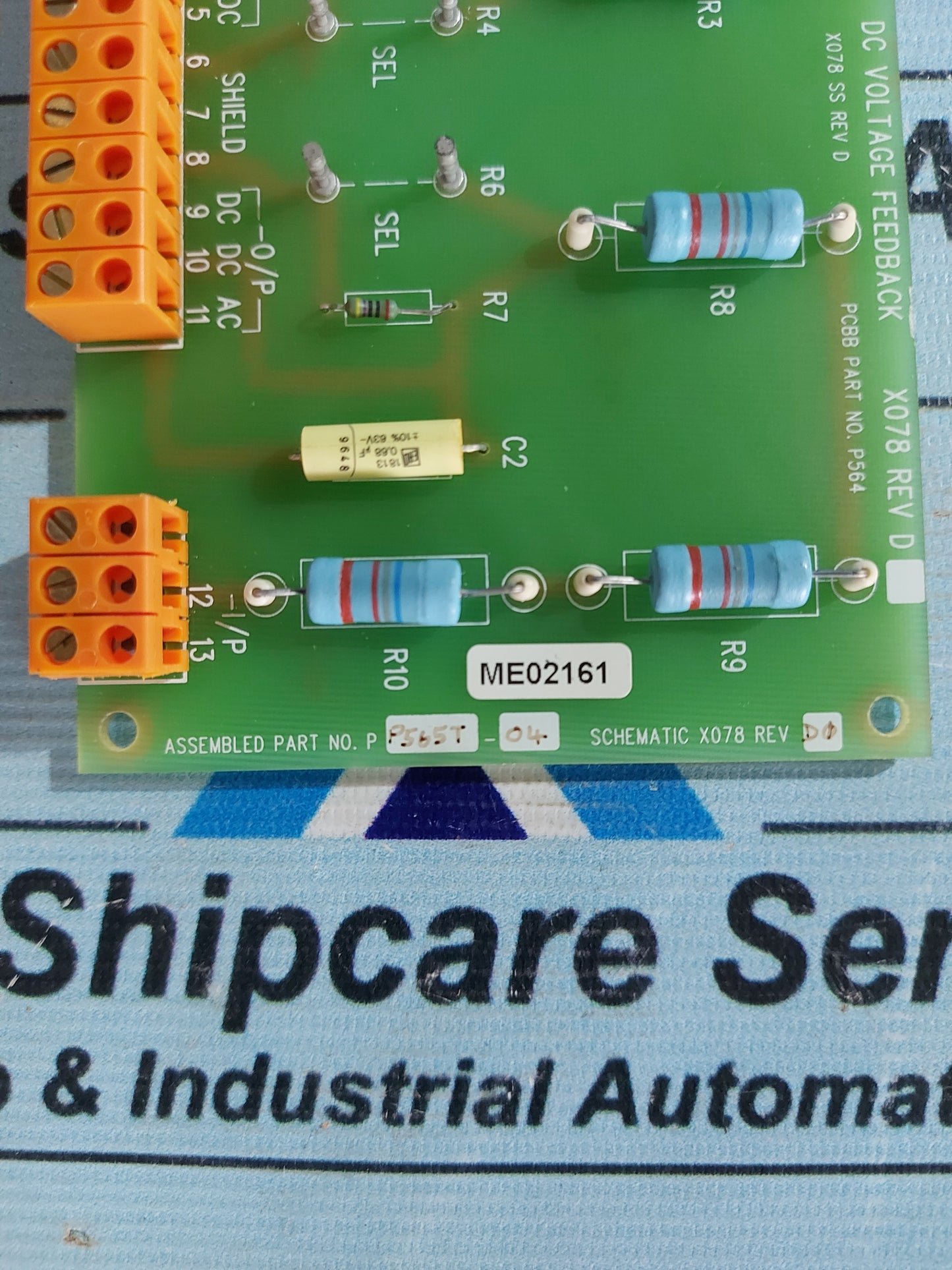 HILL GRAHAM CONTROLS DC VOLTAGE FEEDBACK X078 SS REV.D P565T-04