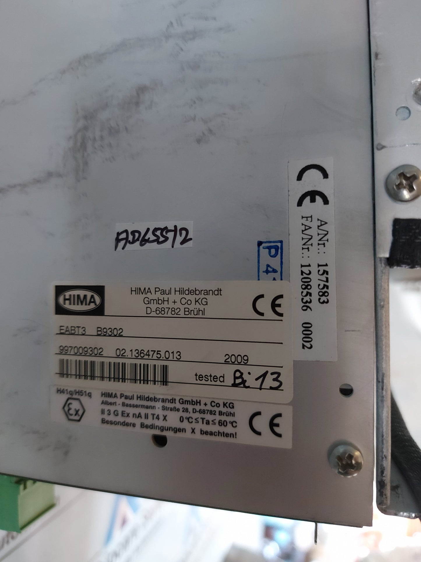 HIMA EABT3 B9302 CENTRAL MODULE