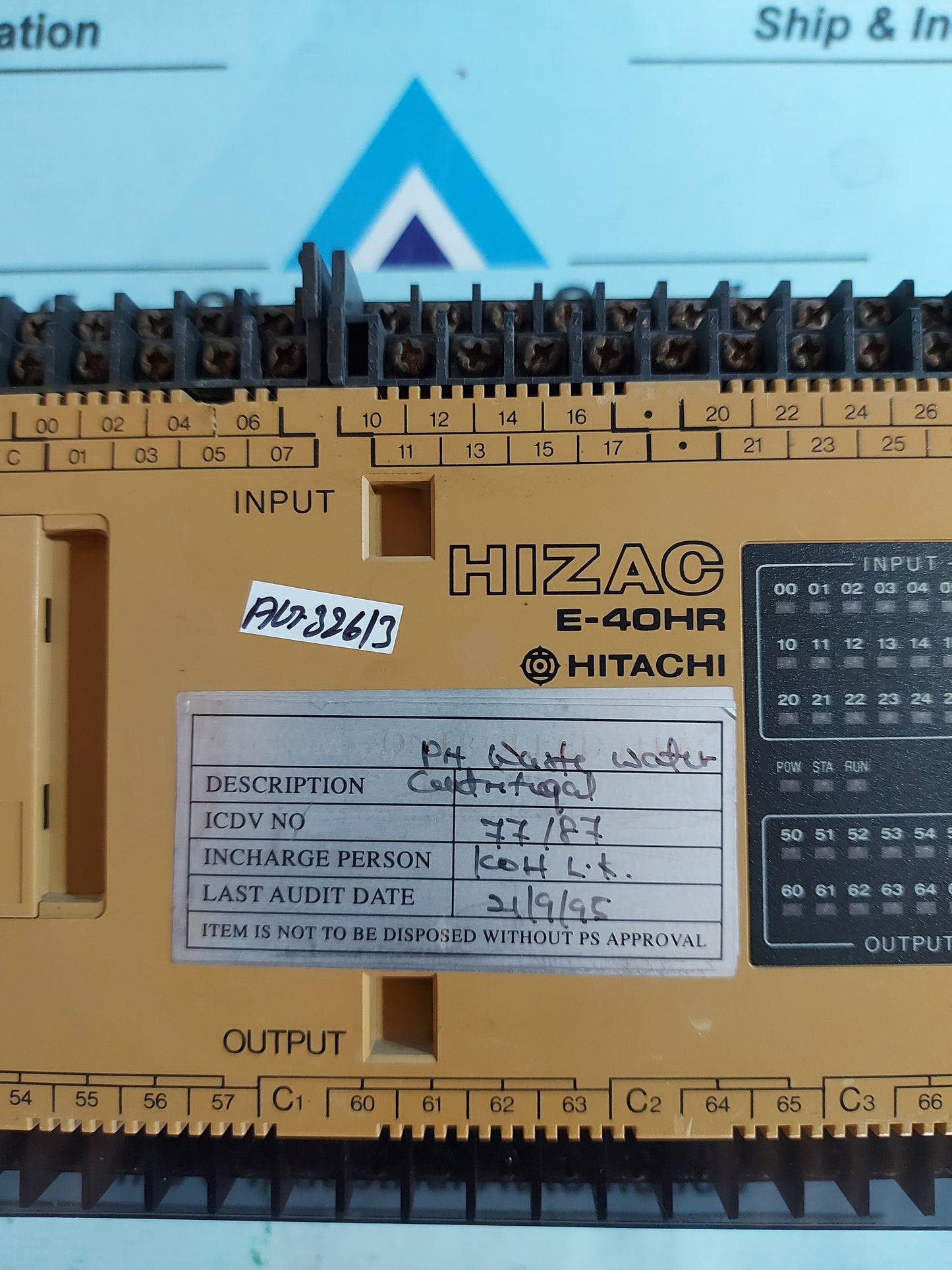 HITACHI HIZAC E-40HR PROGRAMMABLE CONTROLLER AG326