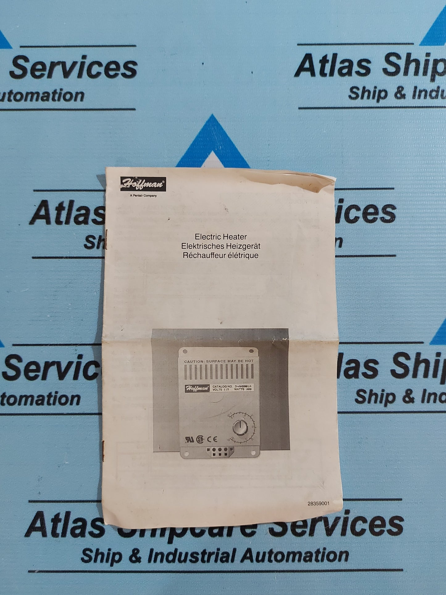 HOFFMAN D-AH1001A ELECTRIC HEATER