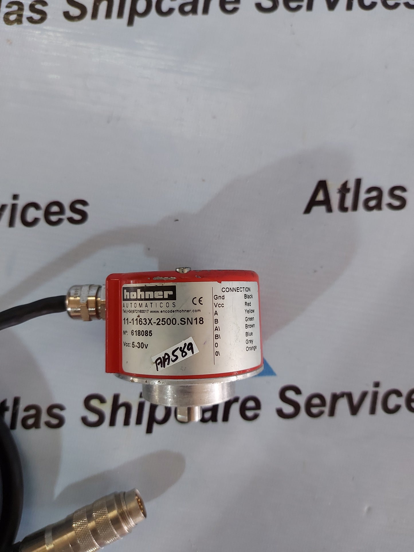 HOHNER 11-1163X-2500.SN18 HIGH RESOLUTION INCREMENTAL SOLID SHAFT ENCODER