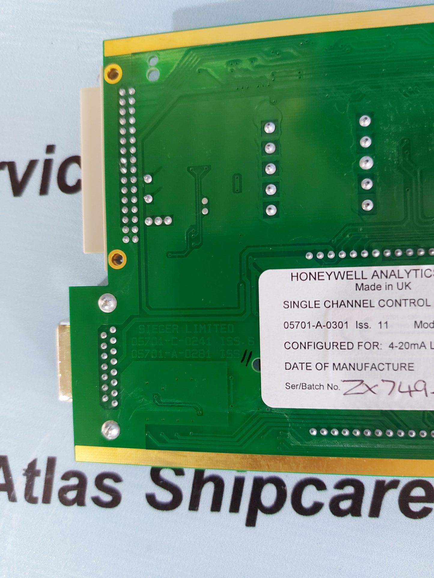 HONEYWELL 05701-A-0301 ISS.11 SINGLE CHANNEL CONTROL CARD