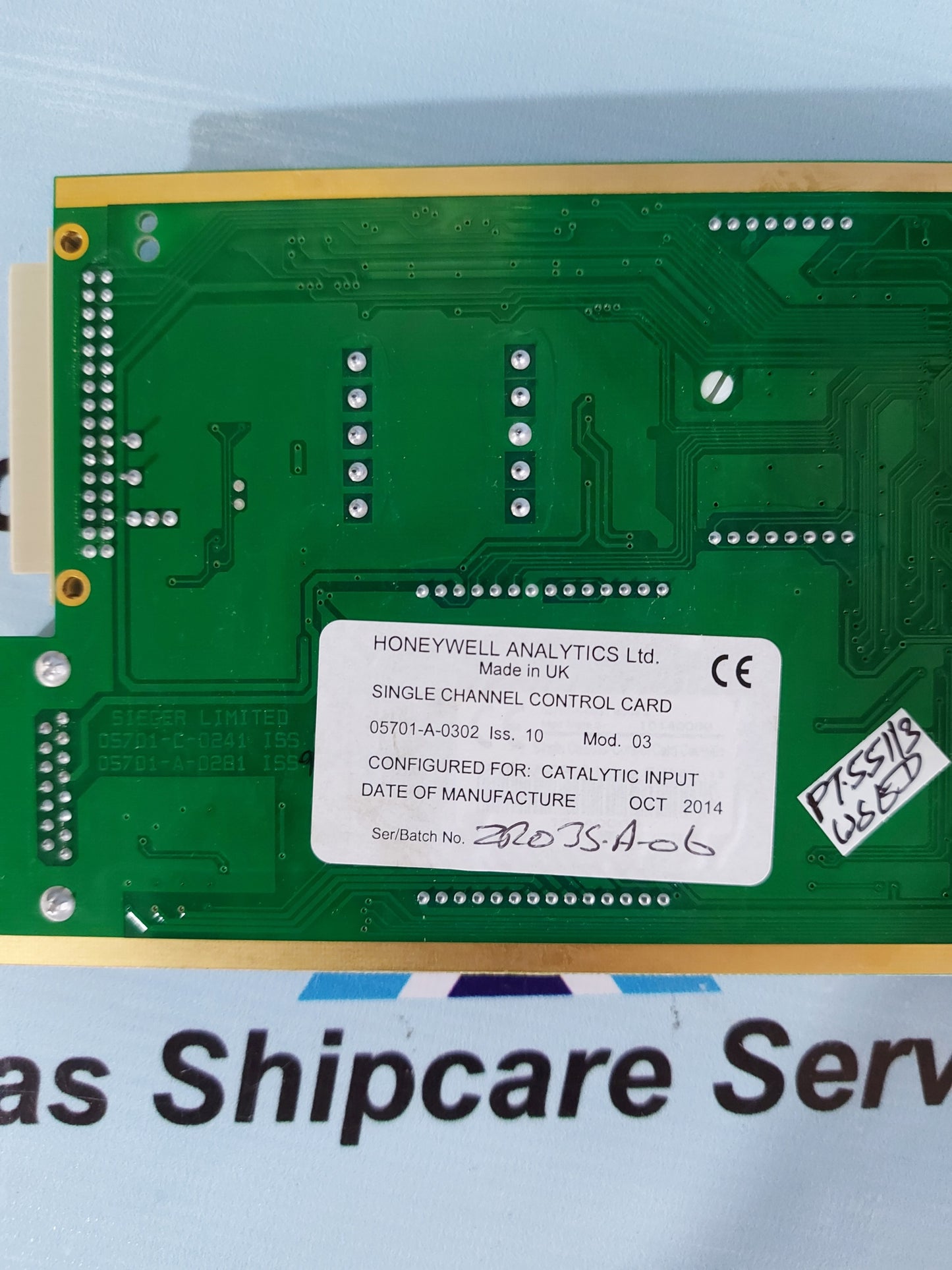 HONEYWELL 05701-A-0302 ISS.10 SINGLE CHANNEL CONTROL CARD