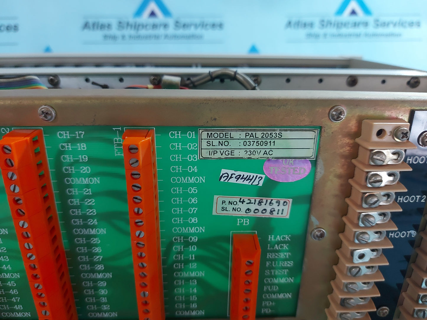 HONEYWELL PAL 2053S CONTROL PANEL 230V AC