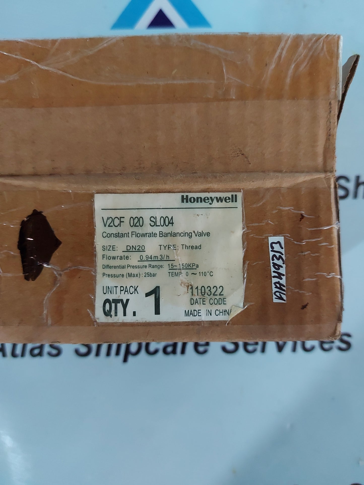 HONEYWELL V2CF 020 SL004 CONSTANT FLOWRATE BALANCING VALVE