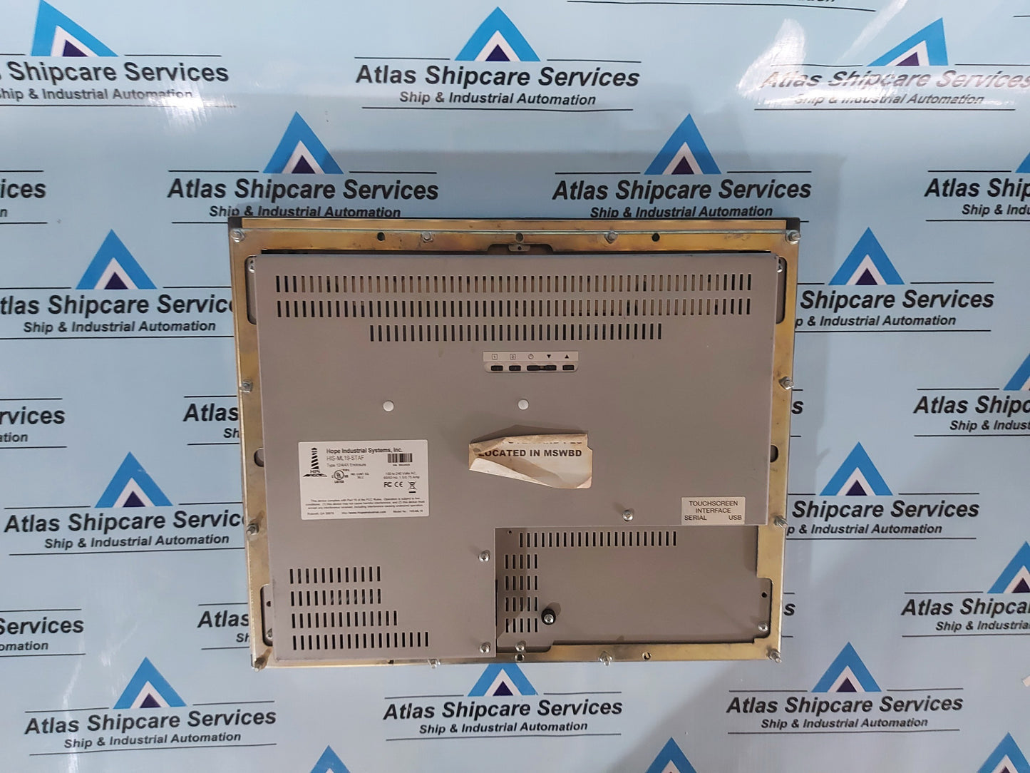 HOPE INDUSTRIAL SYSTEM HIS-ML19-STAF OPERATOR INTERFACE TOUCHSCREEN HMI PANEL