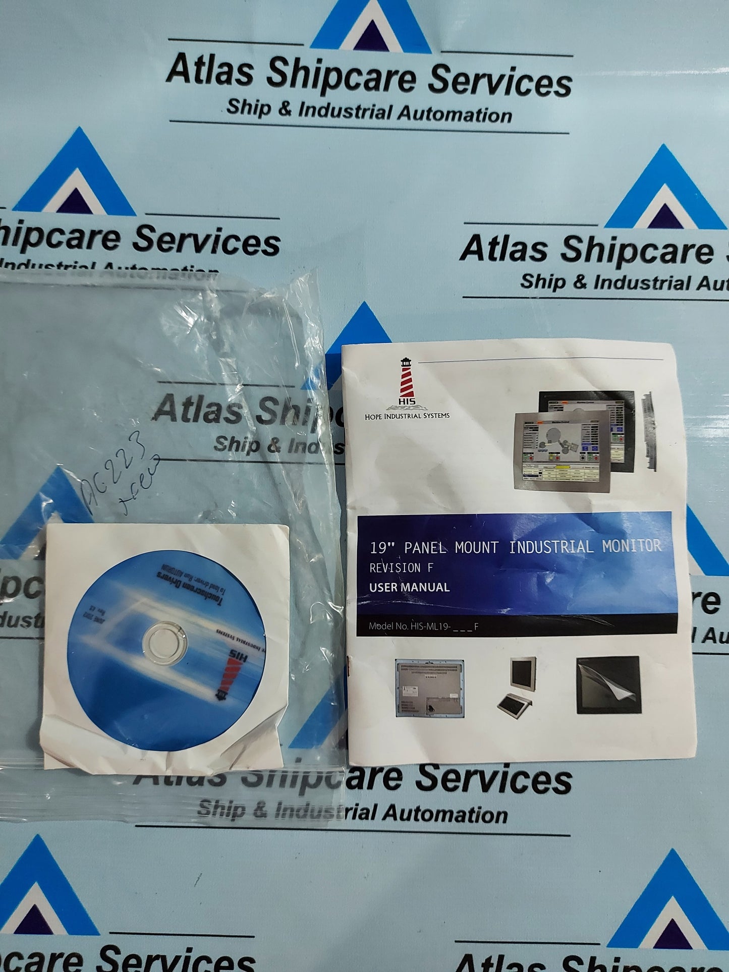 HOPE INDUSTRIAL SYSTEMS HIS-ML19-STAF OPERATOR INTERFACE TOUCHSCREEN HMI PANEL