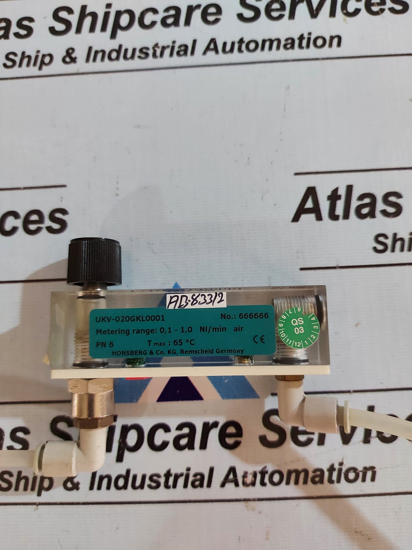 HOSCO UKV-020GKL0001 FLOWMETER