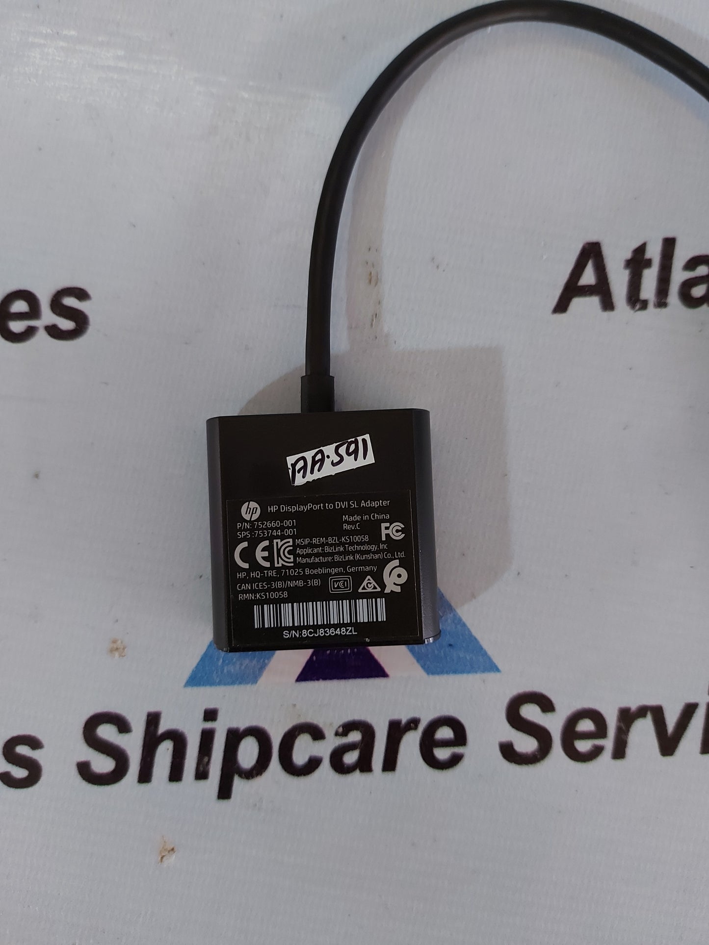 HP DISPLAYPORT TO DVI SL ADAPTER P/N 752660-001