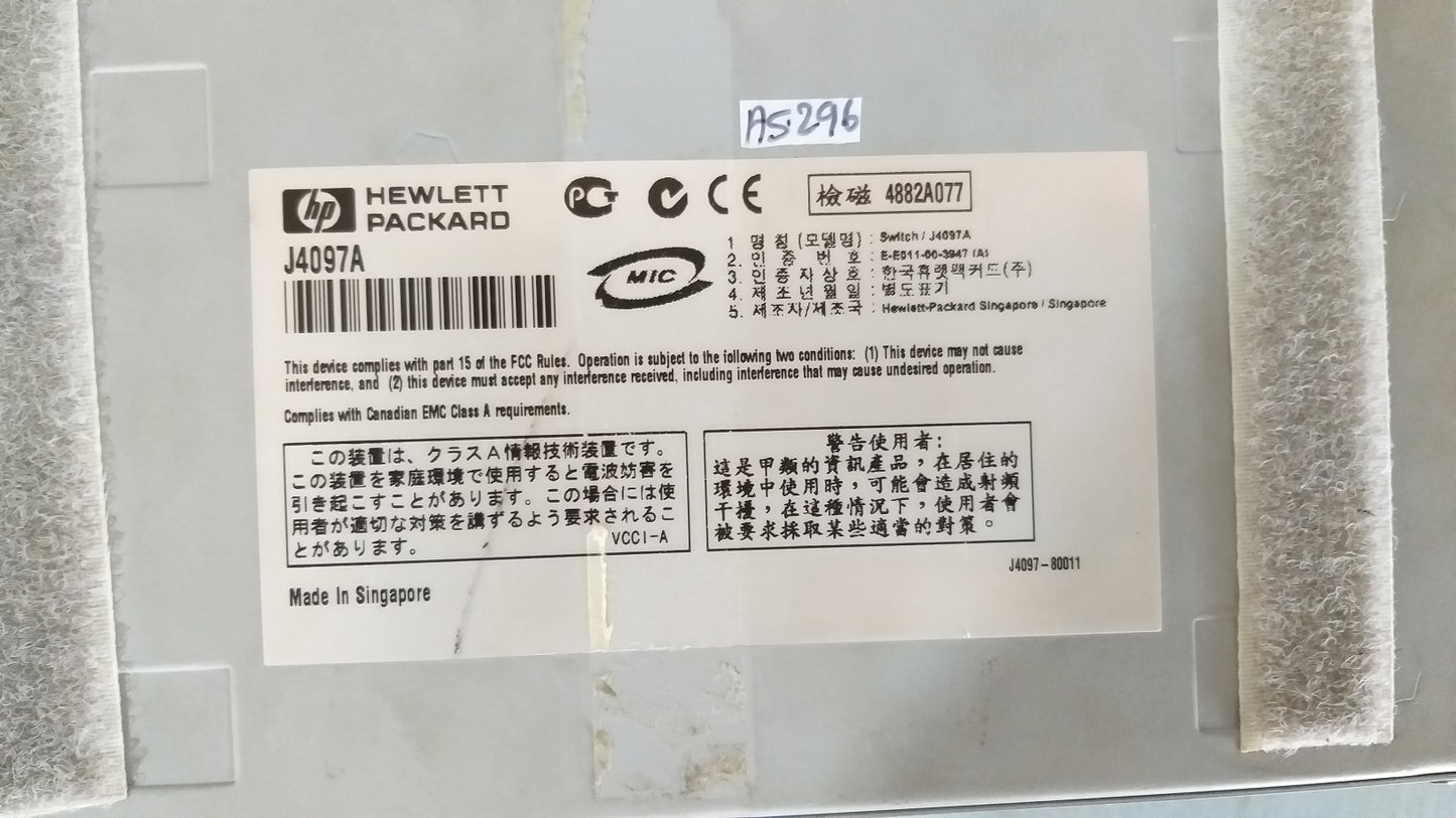 HP J4097A ProCurve Switch 408 8-Port 10/100 Mbps