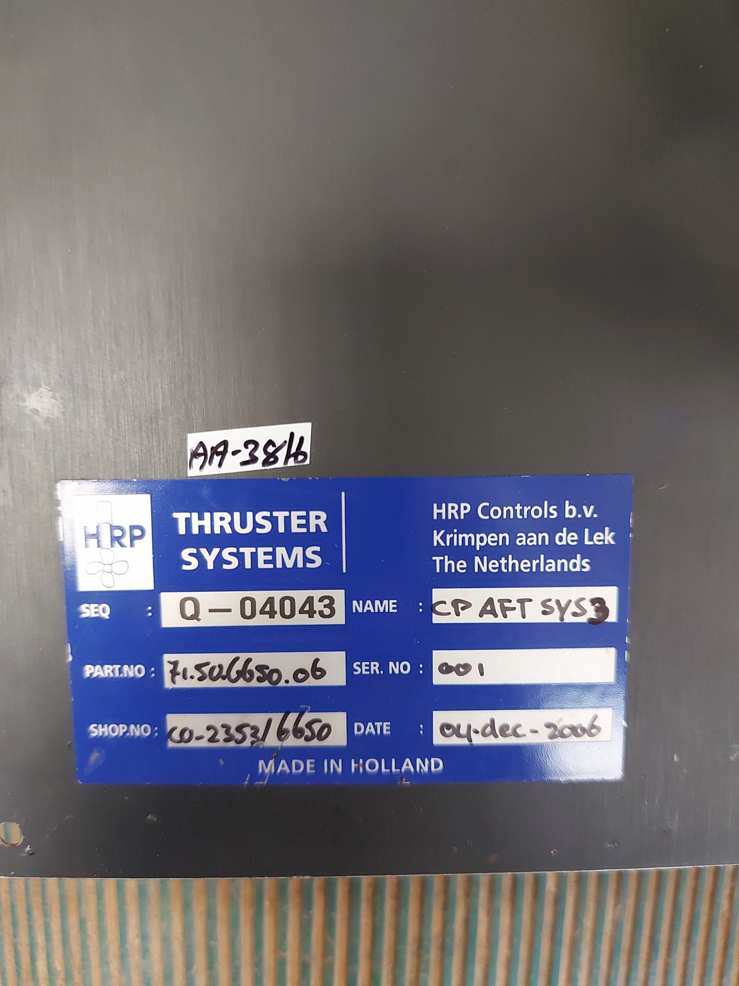 HRP TTCS 41M THRUSTER SYSTEM