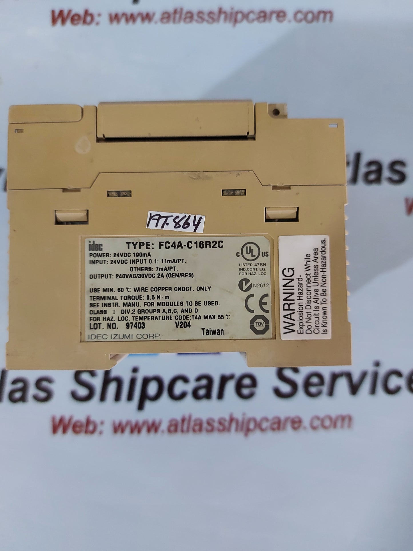 IDEC FC4A-C16R2C MICRO PROGRAMMABLE LOGIC CONTROLLER