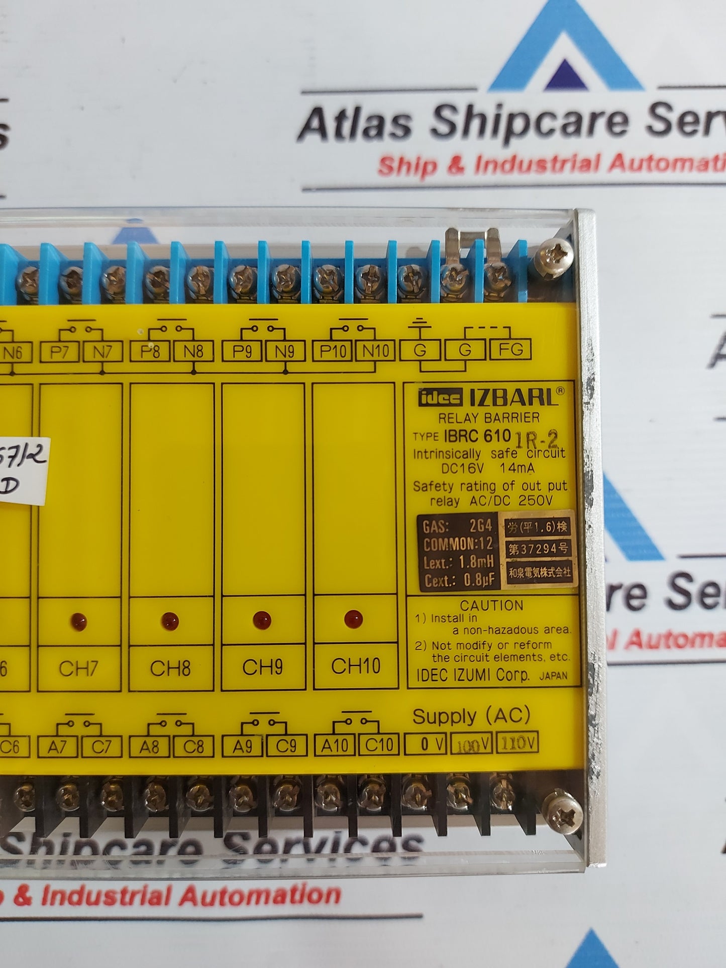IDEC IZBARL IBRC6101R-2 RELAY BARRIER AG557