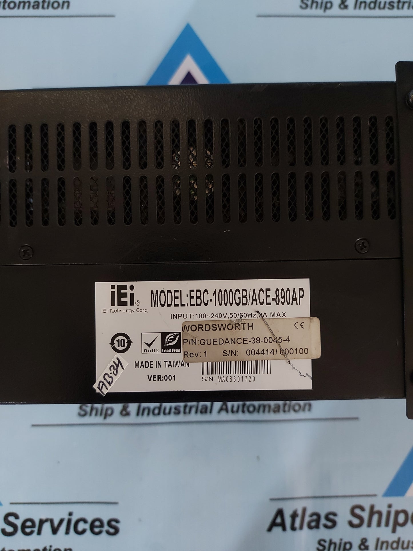 IEI EBC-1000GB/ACE-890AP INDUSTRIAL EMBEDDED CHASSIS FOR WAFER SERIES 100-240V