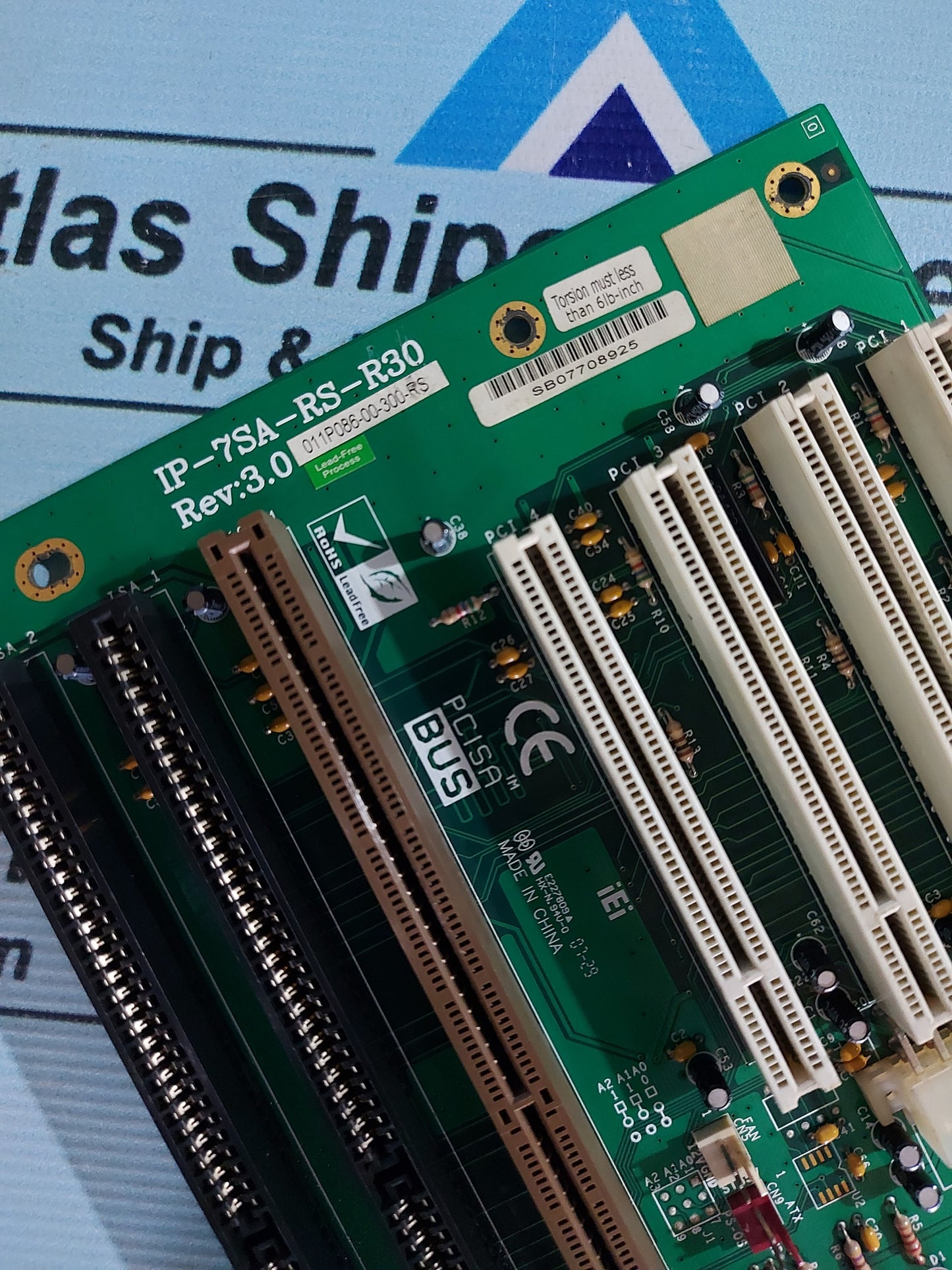 IEI IP-7SA-RS-R30 BLACKPLANE BOARD