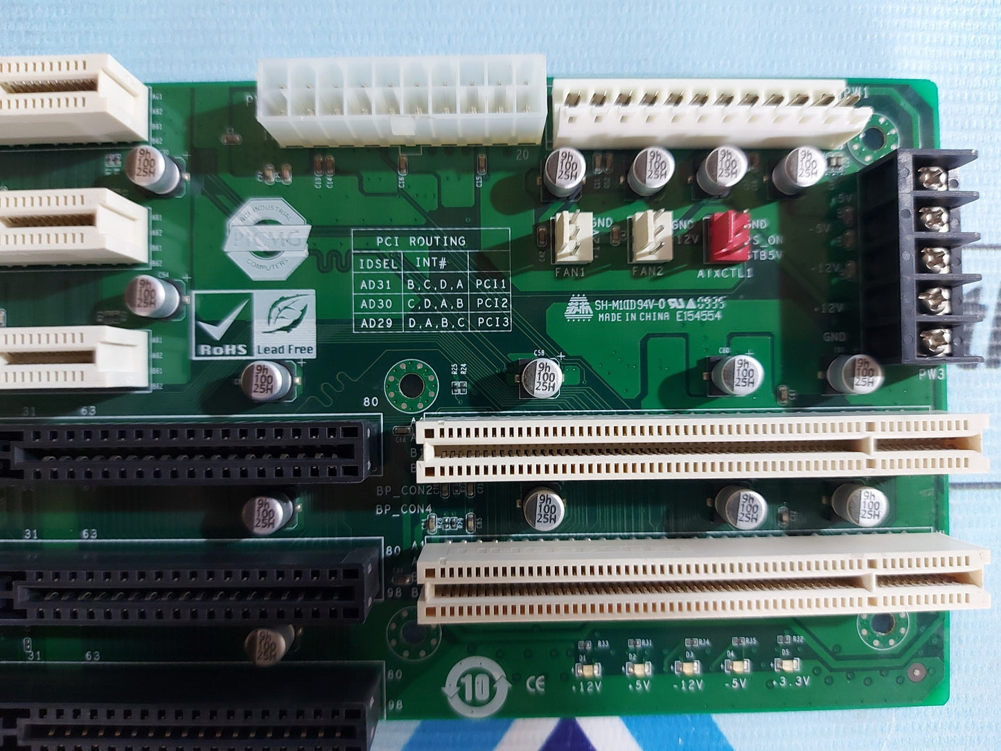 IEI PCI-5S-RS-R40 PCI BACK PLANE PCB CARD PB296