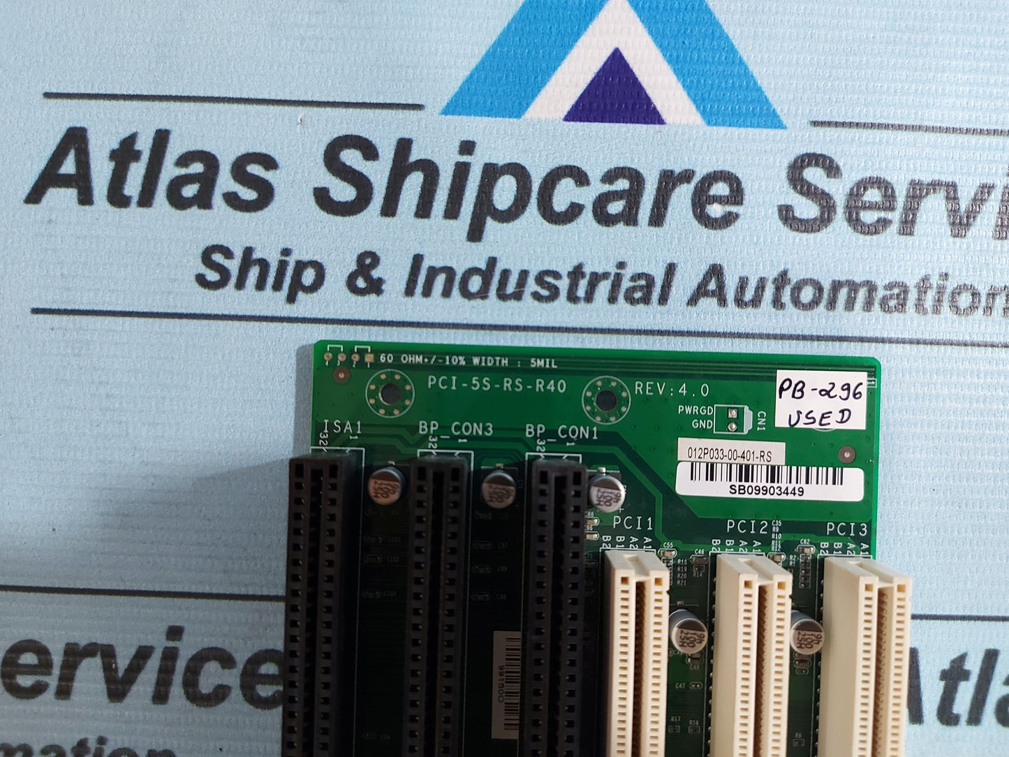 IEI PCI-5S-RS-R40 PCI BACK PLANE PCB CARD PB296