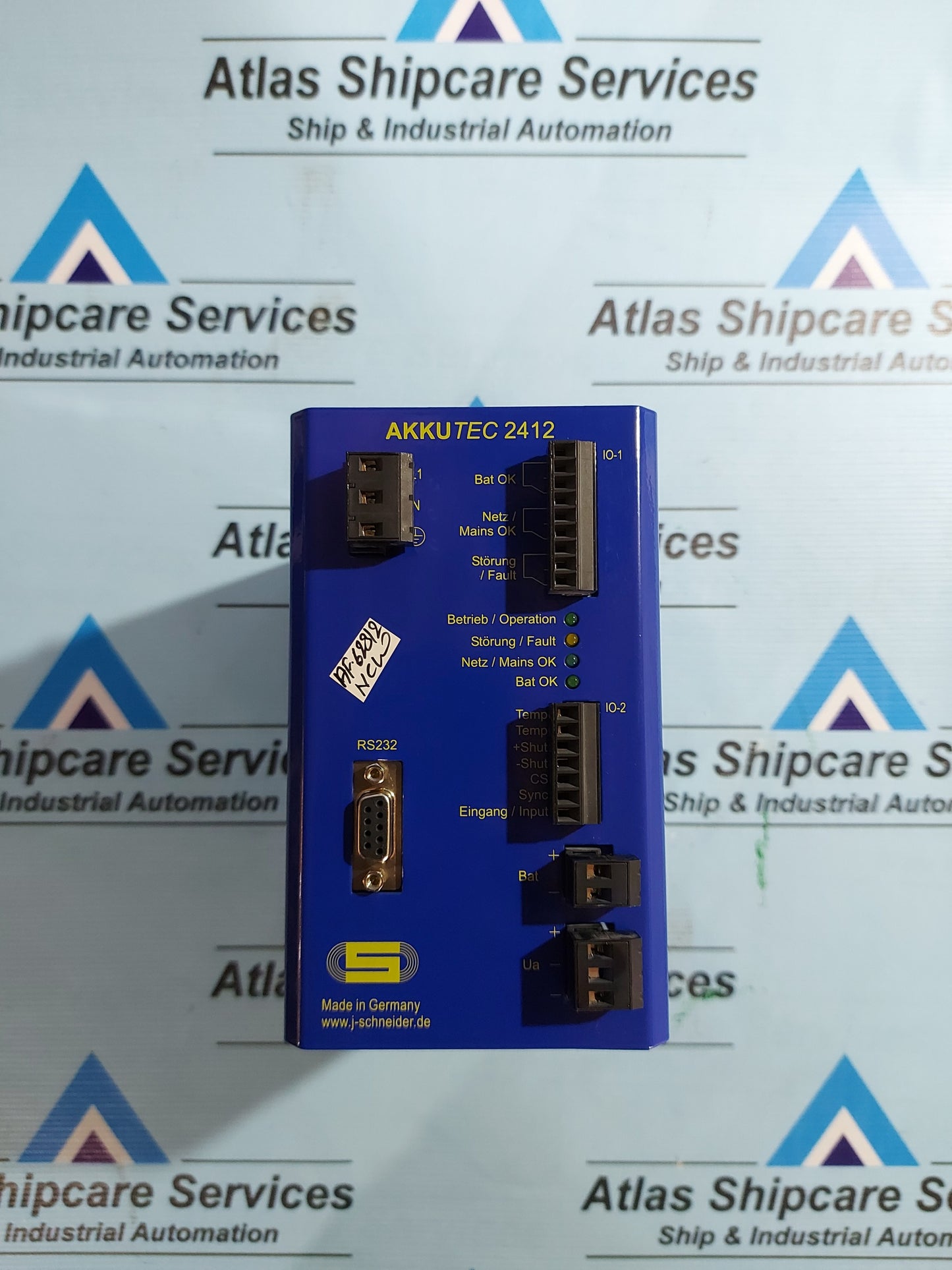 J.SCHNEIDER AKKUTEC 2412 Vds BATTERY BUFFERED DC-UPS 24V 12A POWER SUPPLY