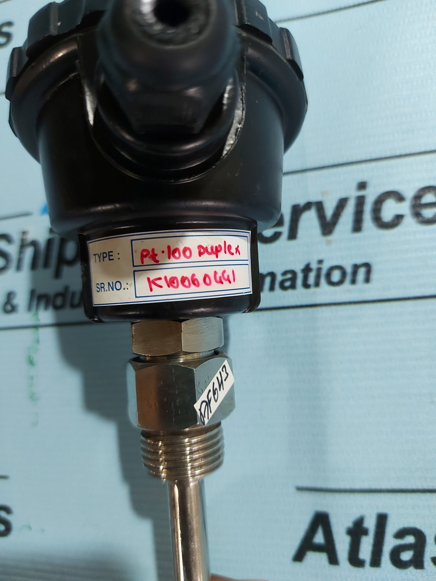 JAIN AUTOMATION PT-100 DUPLEX HEAD TYPE DIA 6MM/LENGTH 150 MM THERMOCOUPLE