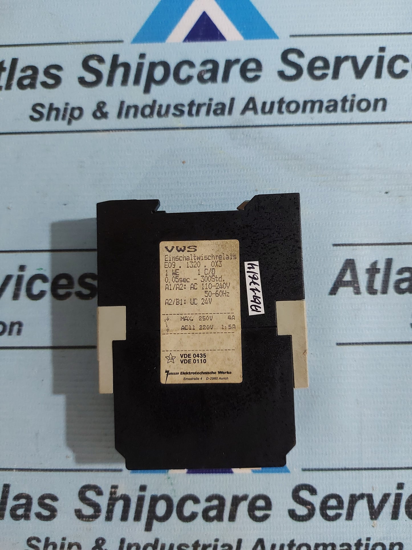 JANSSEN VWS SWITCH ON RELAY E09.1320.0X3 110-240V 24V AC AG176