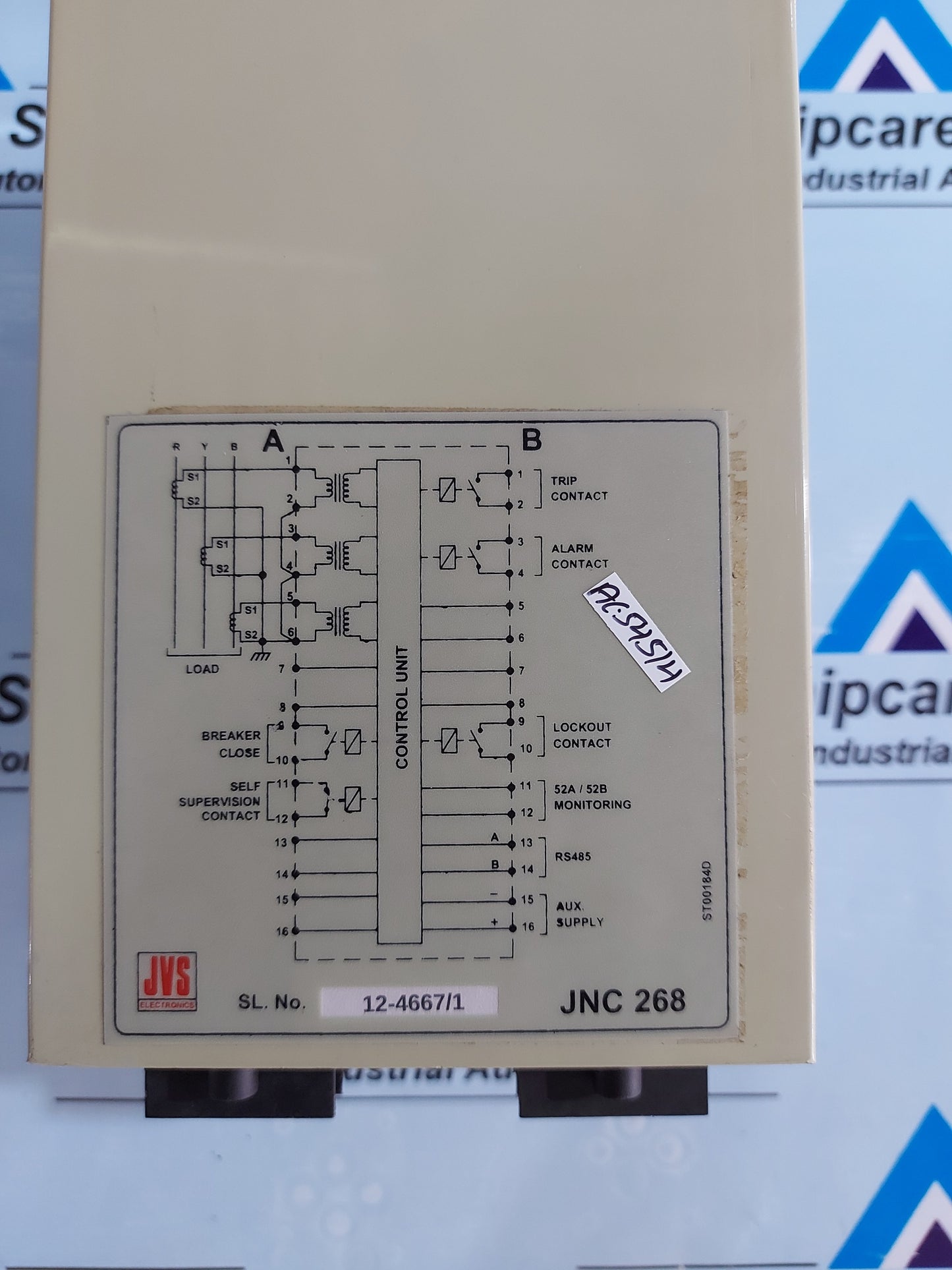 JVS ELECTRONICS JNC 268 NUMERICAL CURRENT RELAY & AUTO RECLOSER
