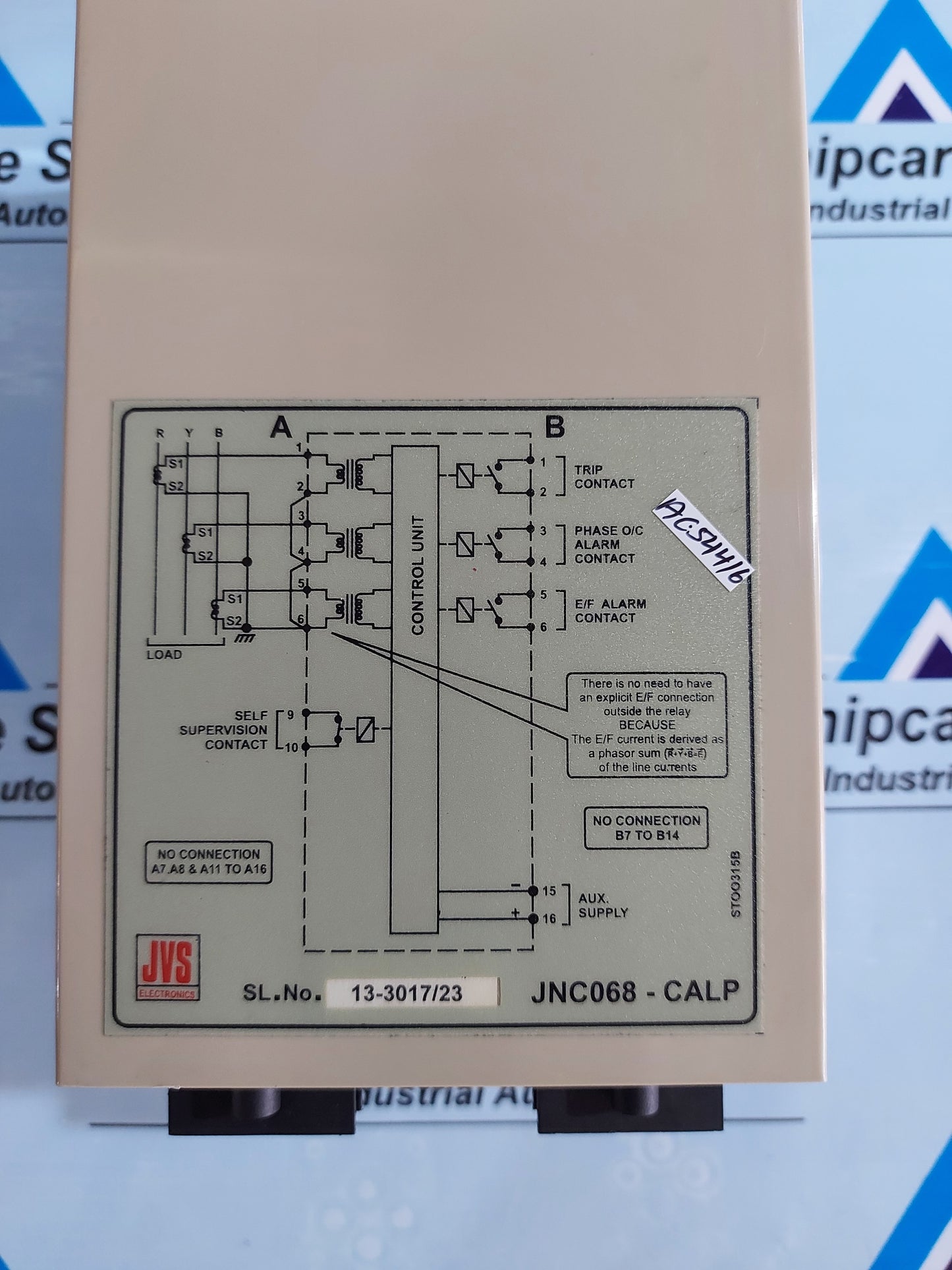 JVS ELECTRONICS JNC068-CALP NUMERICAL CURRENT RELAY