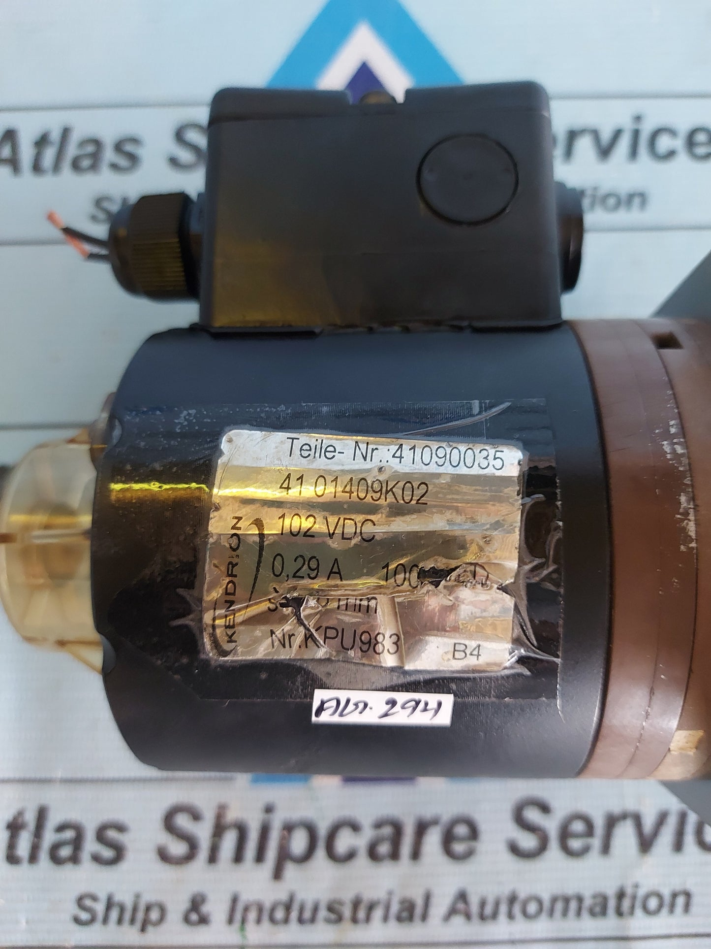 KENDRION 41090035 SINGLE STROKE SOLENOID FOR BOILER 41 01409K02 102 VDC AG294