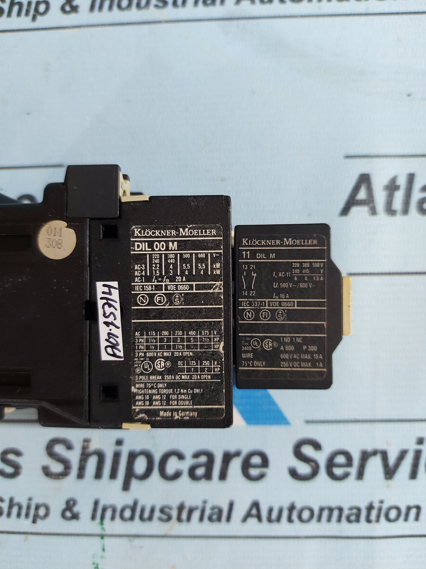 KLOCKNER-MOELLER DIL 00 M CONTACTOR AG157