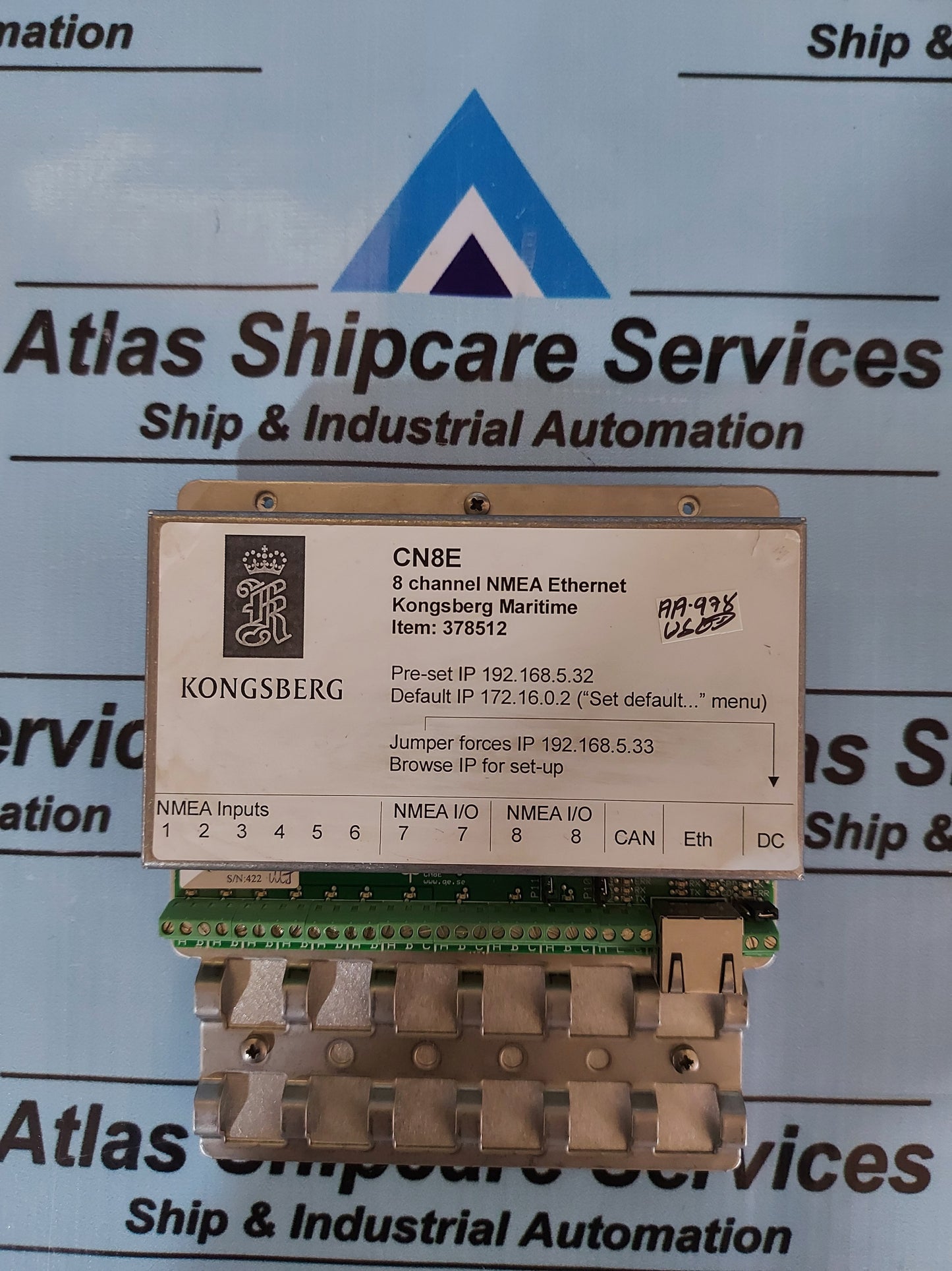 KONGSBERG CN8E 8 CHANNEL NMEA ETHERNET MODULE
