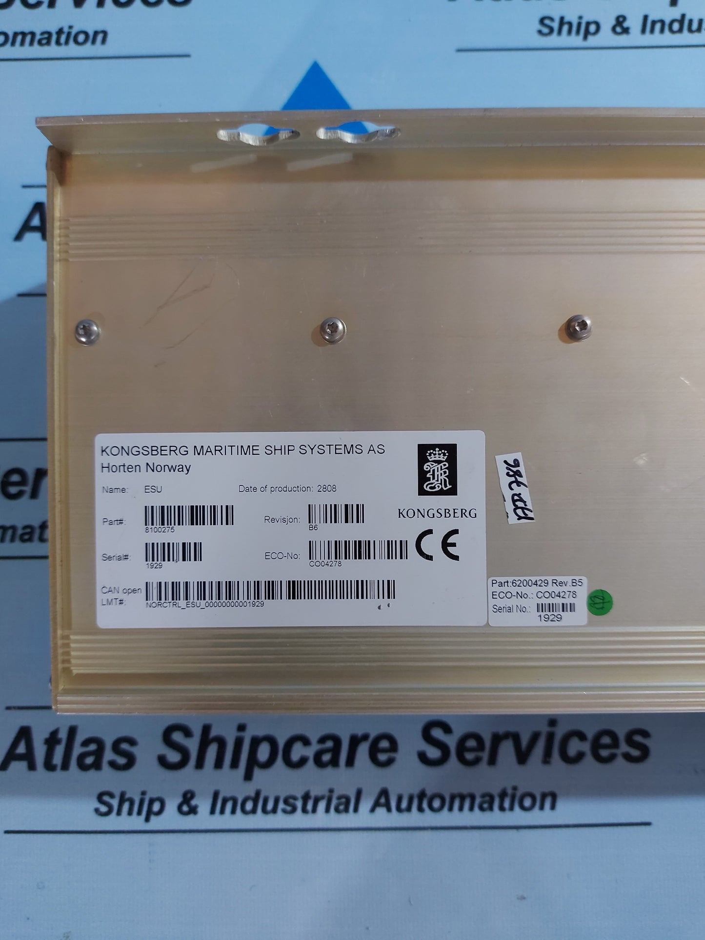 KONGSBERG ESU 8100275 ENGINE SAFETY UNIT REV.B6