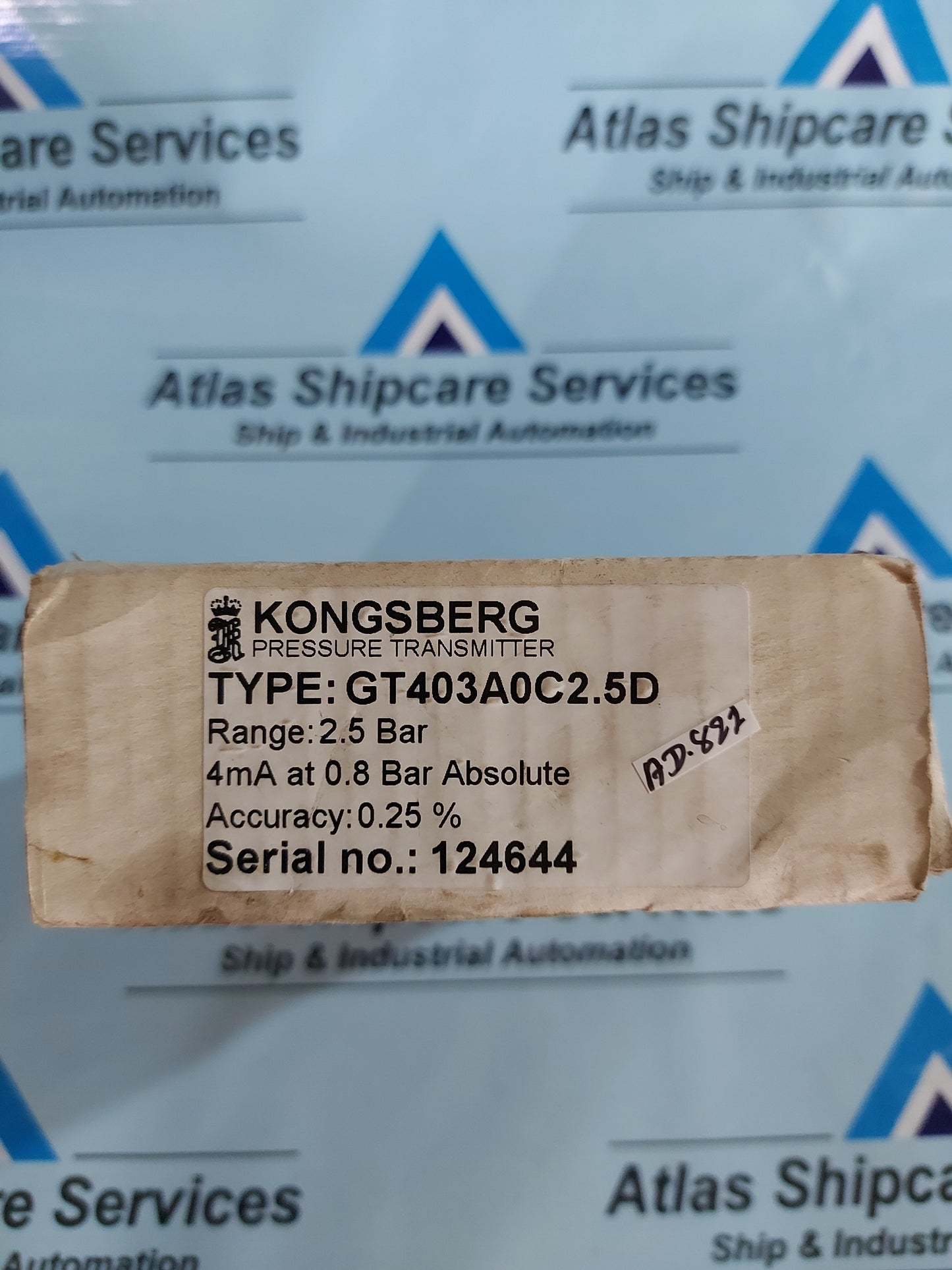 KONGSBERG GT403A0C2.5D PRESSURE TRANSMITTER