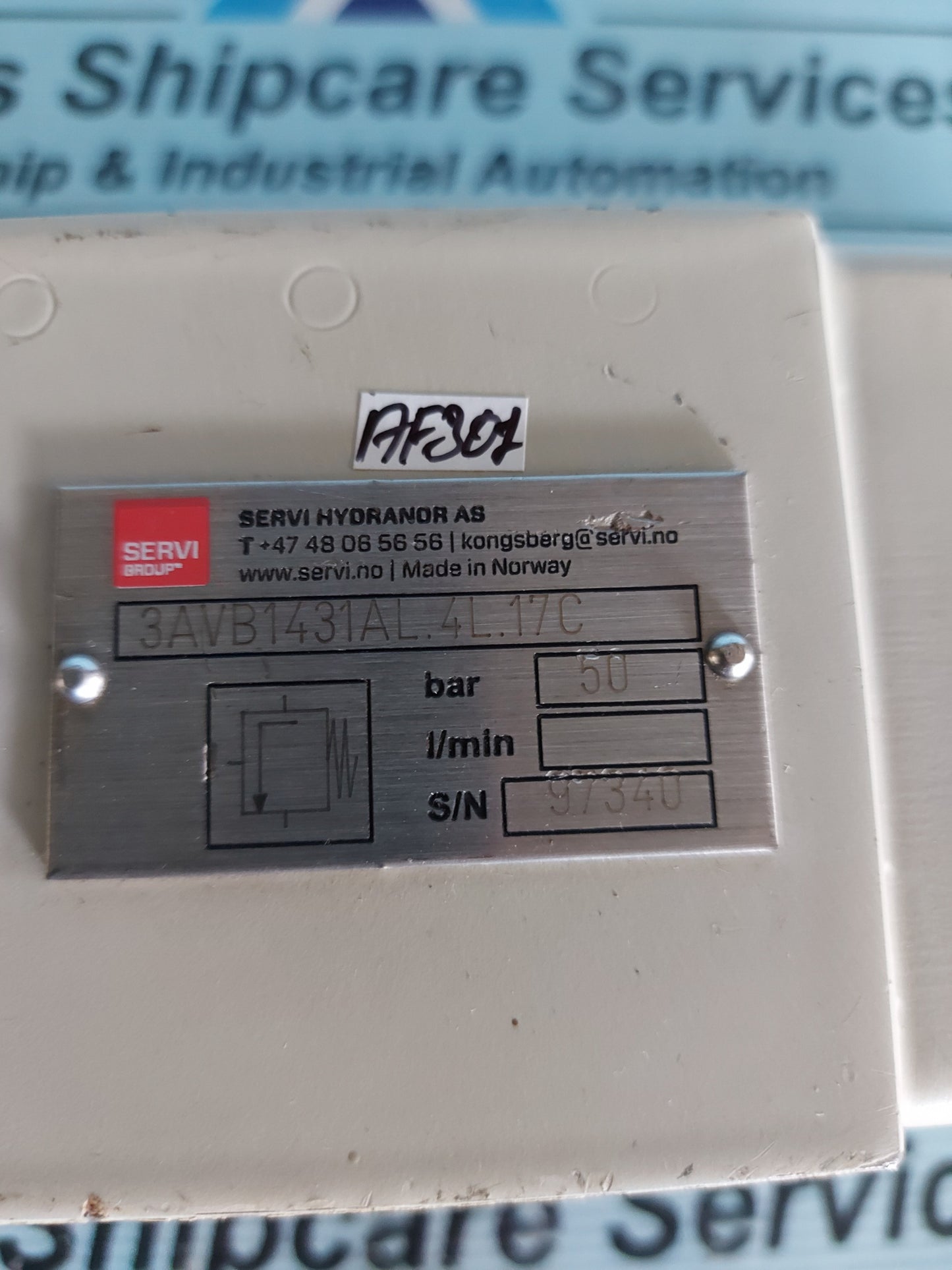 KONGSBERG HYDRANOR 3AVB1431AL.4L.17C MARINE HYDRAULIC VALVE